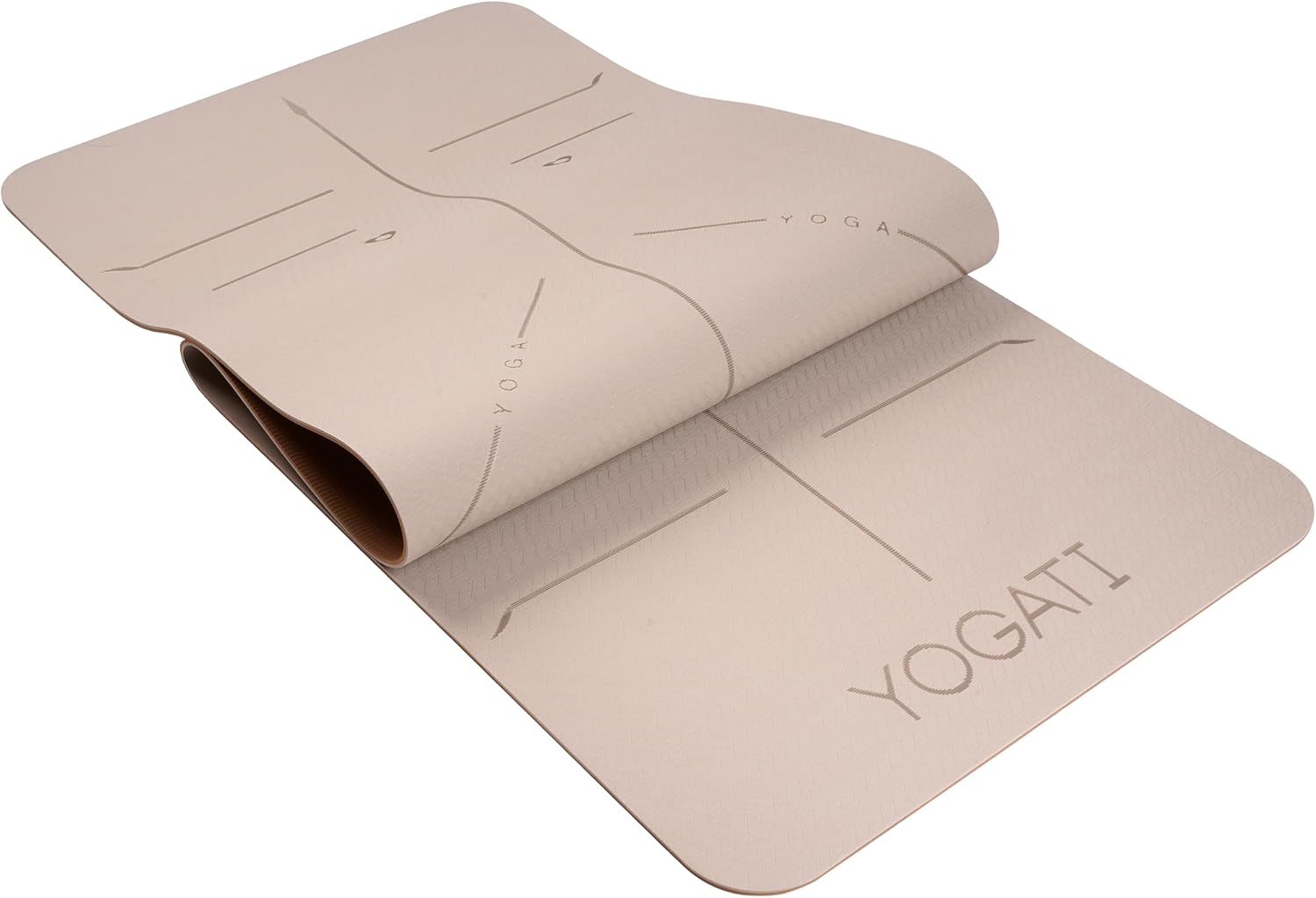 YOGATI Yogamatte, rutschfest, schadstofffrei, mit Tragegurt, Yogamatte mit Ausrichtungslinien, ideale Yogamatte zur Verwendung als Gymnastikmatte, Sportmatte, Fitnessmatte, Yogamatte – Bild 4
