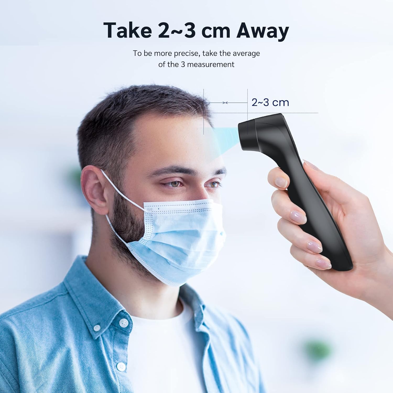 Femometer Stirnthermometer für Babys, Kinder und Erwachsene, kontaktloses Fieberthermometer mit Fieberalarm, 1s sofortige genaue Ablesung, Schwarz – Bild 8