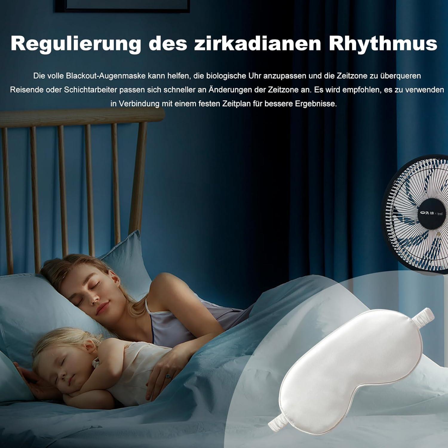 4er-Set Schlafmasken-Set, Schlafmaske für Frauen, Augenmaske aus Seide, lichtblockierende Schlafbrille, Ohrstöpsel, Haargummi, Stirnband und Aufbewahrungstasche für Pause, Reisen, Schlafen – Bild 6