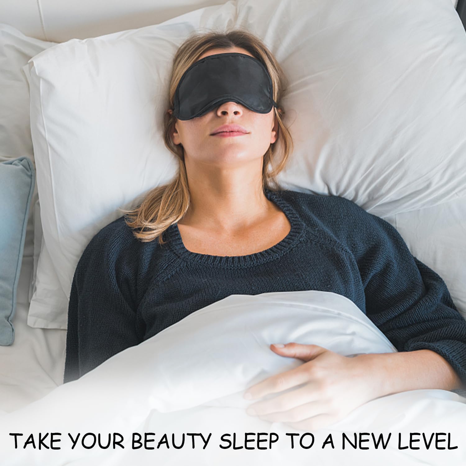 3 Stück Schlafmasken, Schlafmasken mit verstellbarem Gummiband für Damen, Herren und Kinder, weiche Verdunkelungs-Nachtmaske, Schlafmaske, zum Schlafen, Nickerchen, Flug, Meditation, Reisen – Bild 5