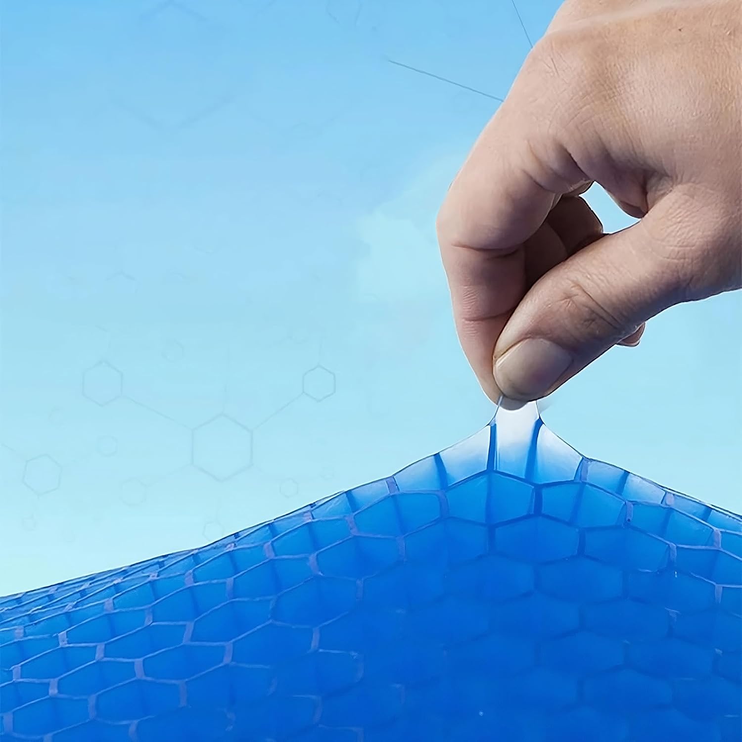Retoo Gel-Komfort-Sitzkissen, ergonomisches Sitzkissen für Bürostuhl, Auto, mehr Sitzkomfort, Sitzpolsterung, dickes Gelkissen – Bild 5