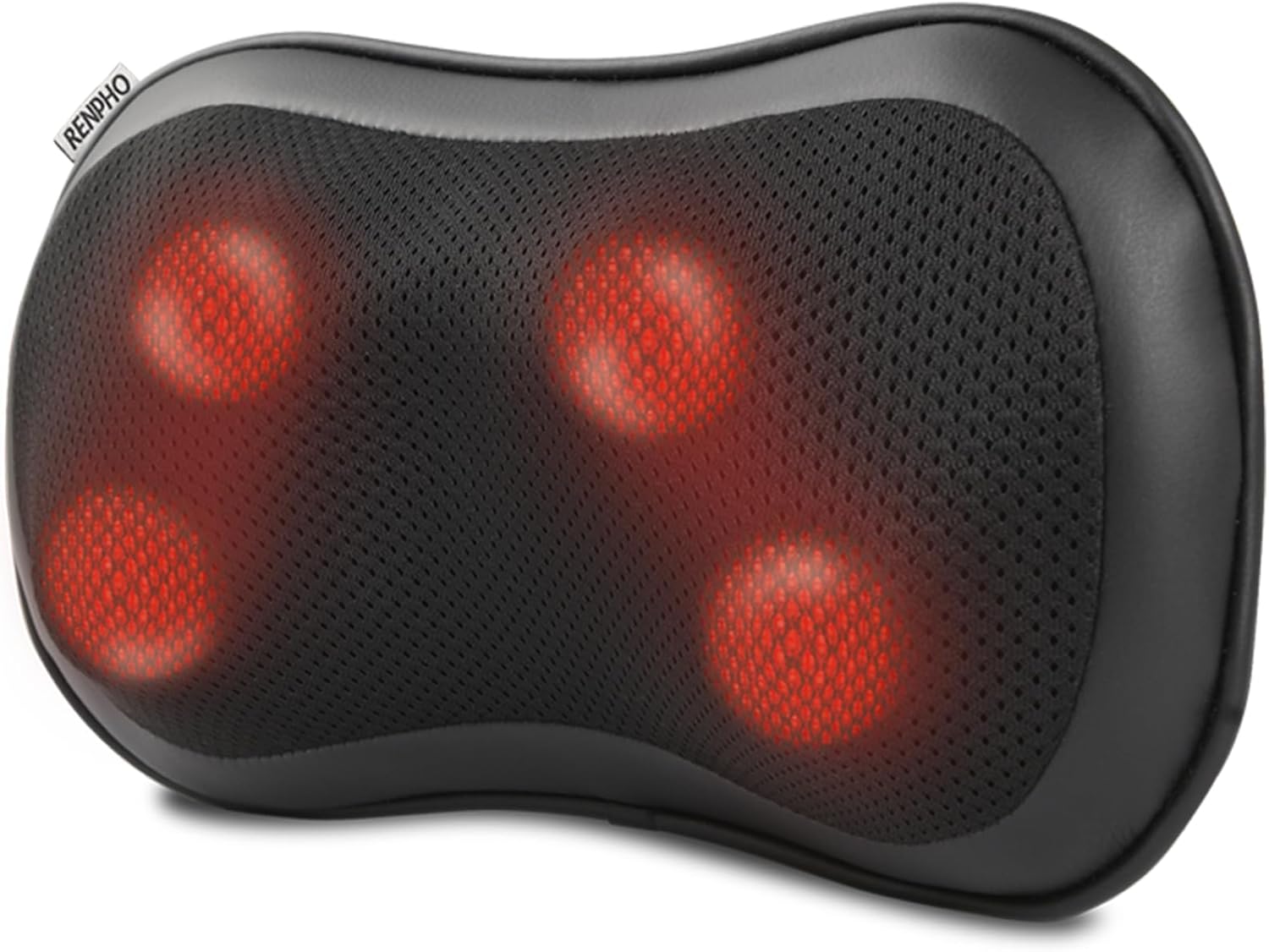 RENPHO Shiatsu-Massagegerät, Massagekissen mit Wärmefunktion, Rückenmassagegerät mit 3 Geschwindigkeiten, 4D-Nackenmassagegerät mit Tiefenknetmassage, Geschenke für Frauen, Männer