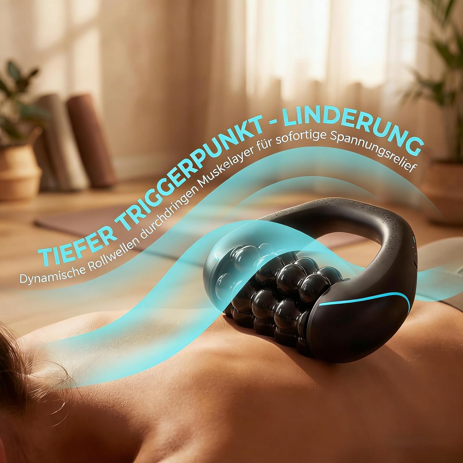 Elektrisches Hand-Rollmassagegerät mit Tiefengewebsrollen, 3 Intensitätsstufen, 24 Massagetasten – für sanfte Wärmeanwendung bis hin zu intensiver Tiefenmassage. – Bild 5