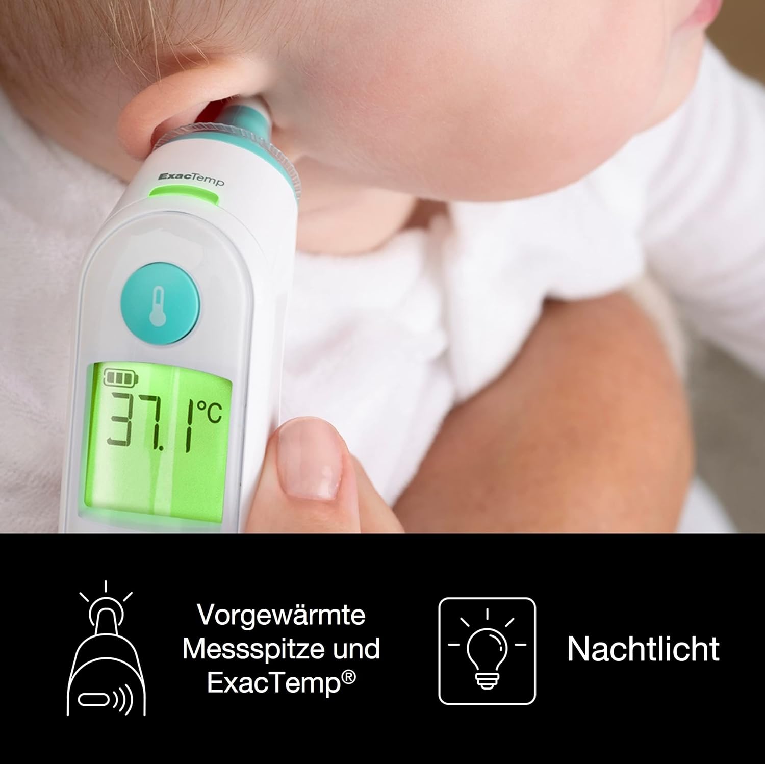 Braun ThermoScan 6 Ohrthermometer, farbcodiertes Digitaldisplay, ExacTemp-Stabilitätsanzeige, baby- und kleinkindfreundlich, die Marke Nr. 1 unter Ärzten, IRT6515 – Bild 4