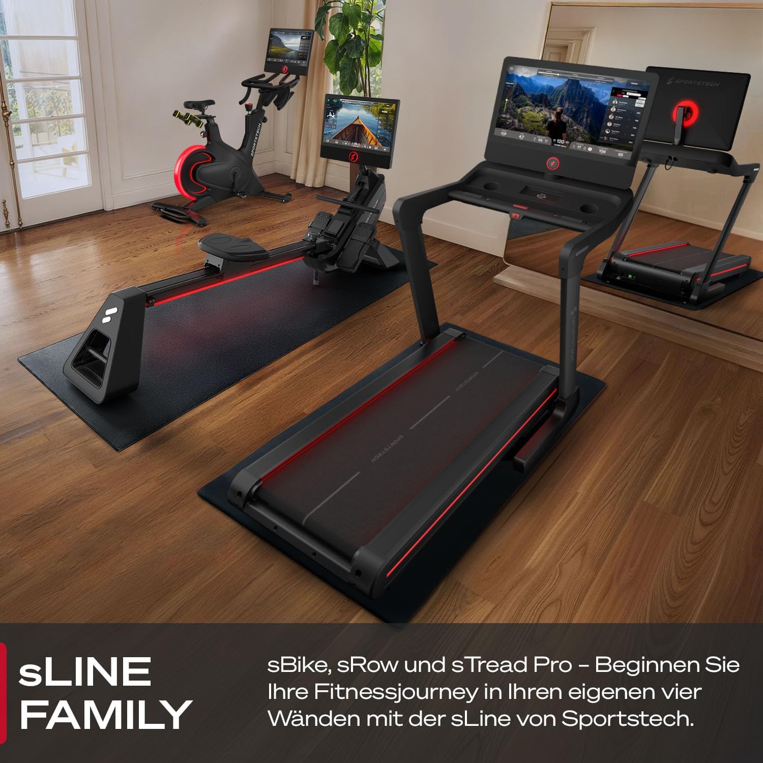 Sportstech Heimtrainer + 21,5 Zoll Touch-Display – Deutsche Qualitätsmarke – App mit Live-Workouts & Kursen, Fitnessbike mit patentierter LED-Technologie, Ergometer, sBike – Bild 7
