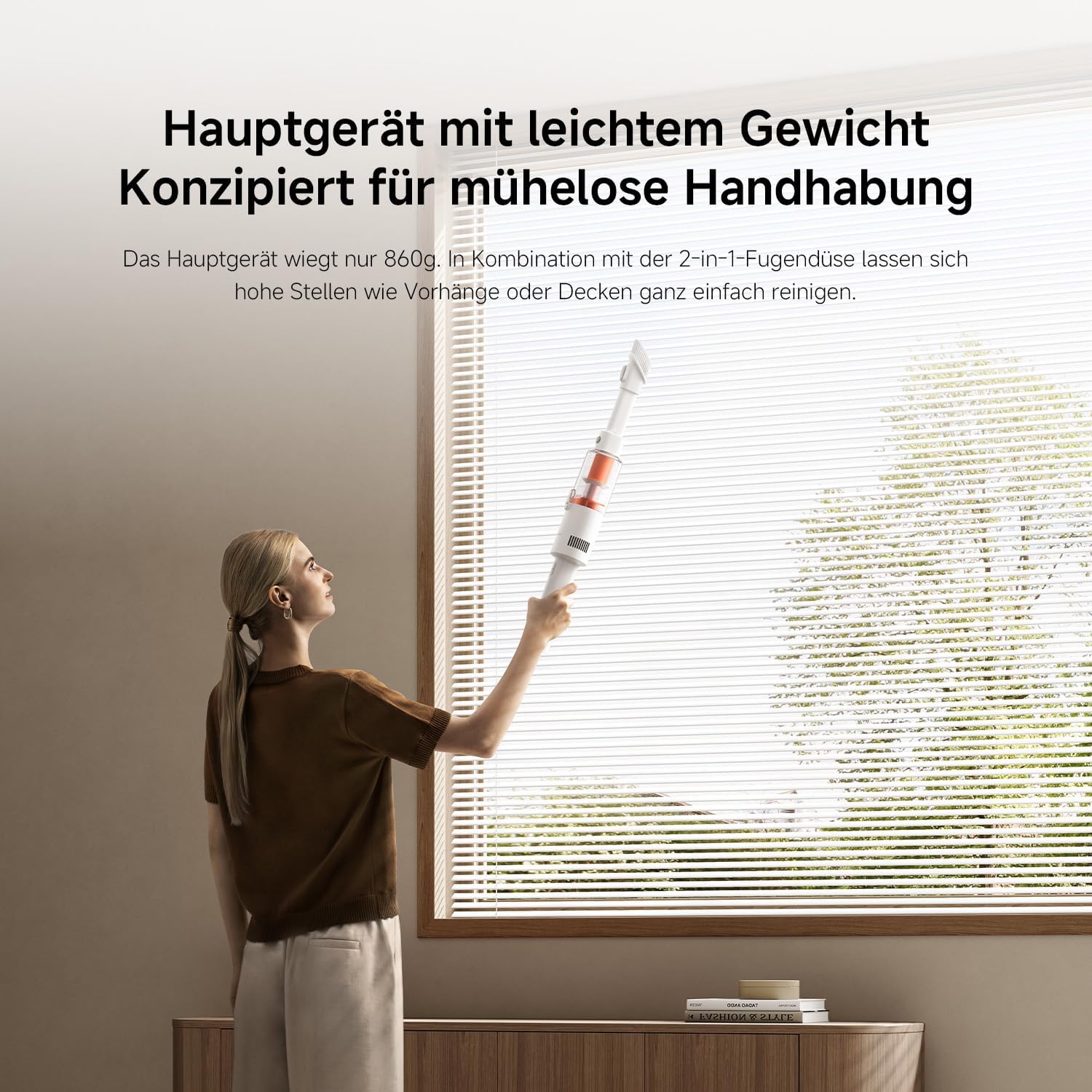 XIAOMI P30 Akku-Staubsauger, 22 kPa/50 AW Saugleistung, leicht und mühelos zu handhaben, bis zu 40 Minuten Laufzeit, präzise 5-stufige Filterung, 2 Bürstenaufsätze, geeignet für Zuhause und Auto – Bild 4