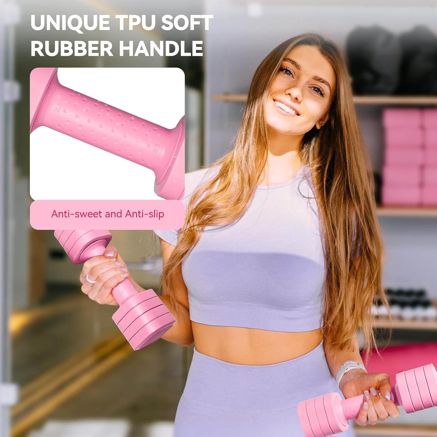Passer 4,54 kg Hanteln verstellbar, 4-in-1 Hanteln verstellbar für Damen Herren, Hantel-Set, Hantel-Set, Hantel-Set für Zuhause, Fitnessstudio, Training, Krafttraining, Workout – Bild 4