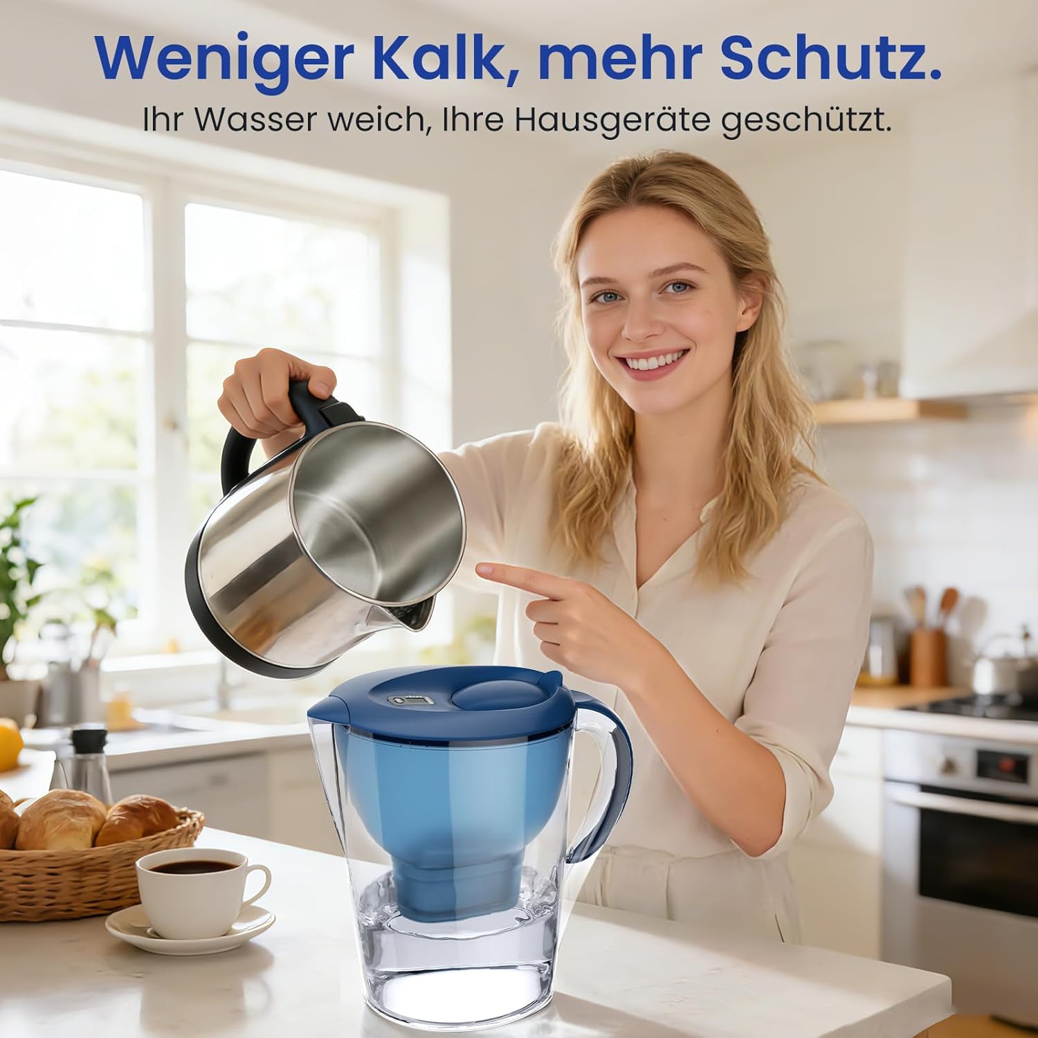 Wasserfilter Kartusche für BRITA Filter, 12er-Pack, Passend für alle BRITA Wasserfilter-Kannen, Extra Kalkschutz, Reiner Wassergeschmack, filtert PFAS, Chlor, Kalk, Metalle, Ultimativer Geräteschutz – Bild 4