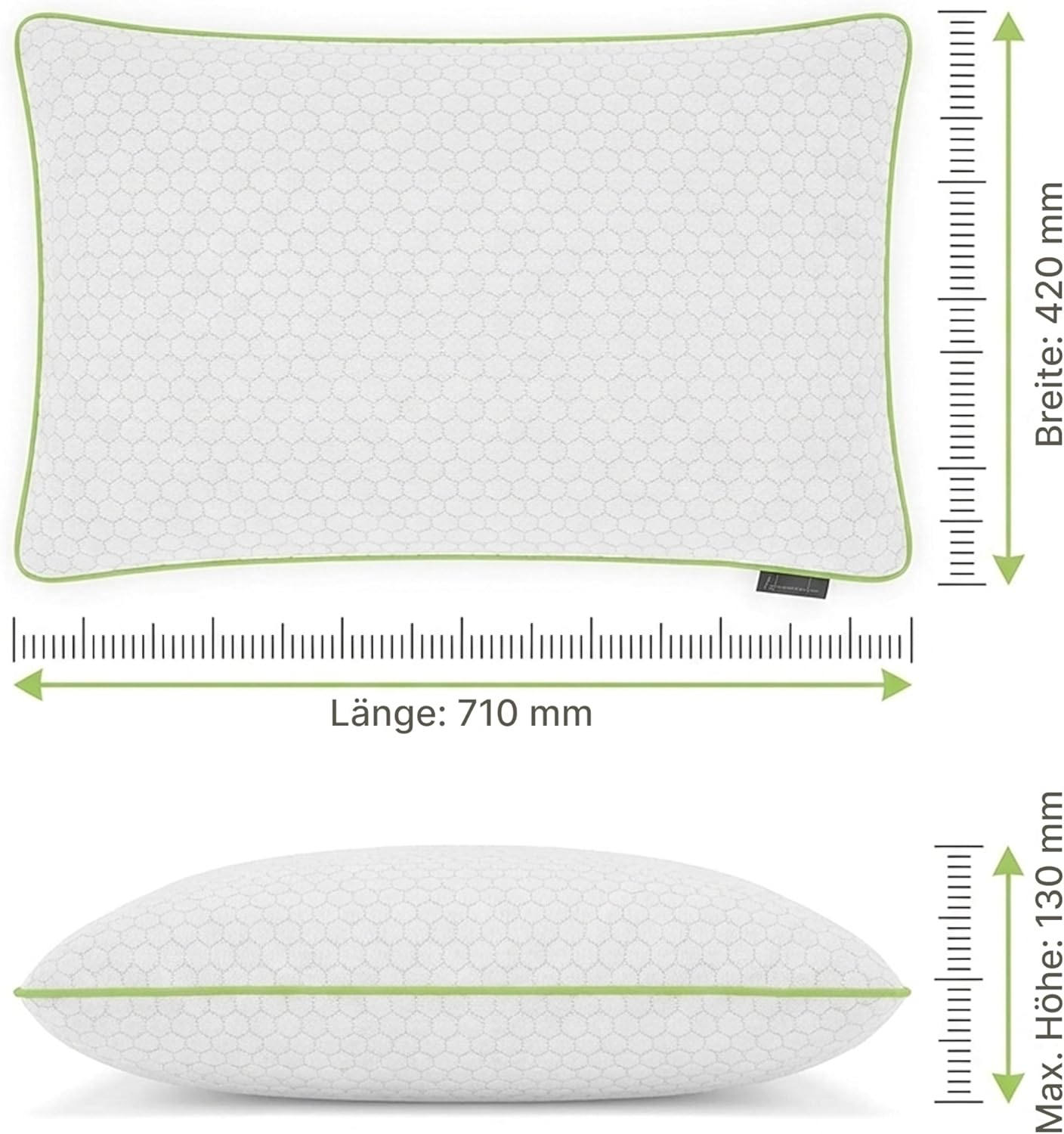 Orthopädisches Nackenstützkissen von Limarmo – Kissen für Seitenschläfer aus Memory-Gel-Schaum, Kissen für Seiten- und Rückenschläfer, deutsche Qualität (710 x 420 x 130 mm) – Bild 6