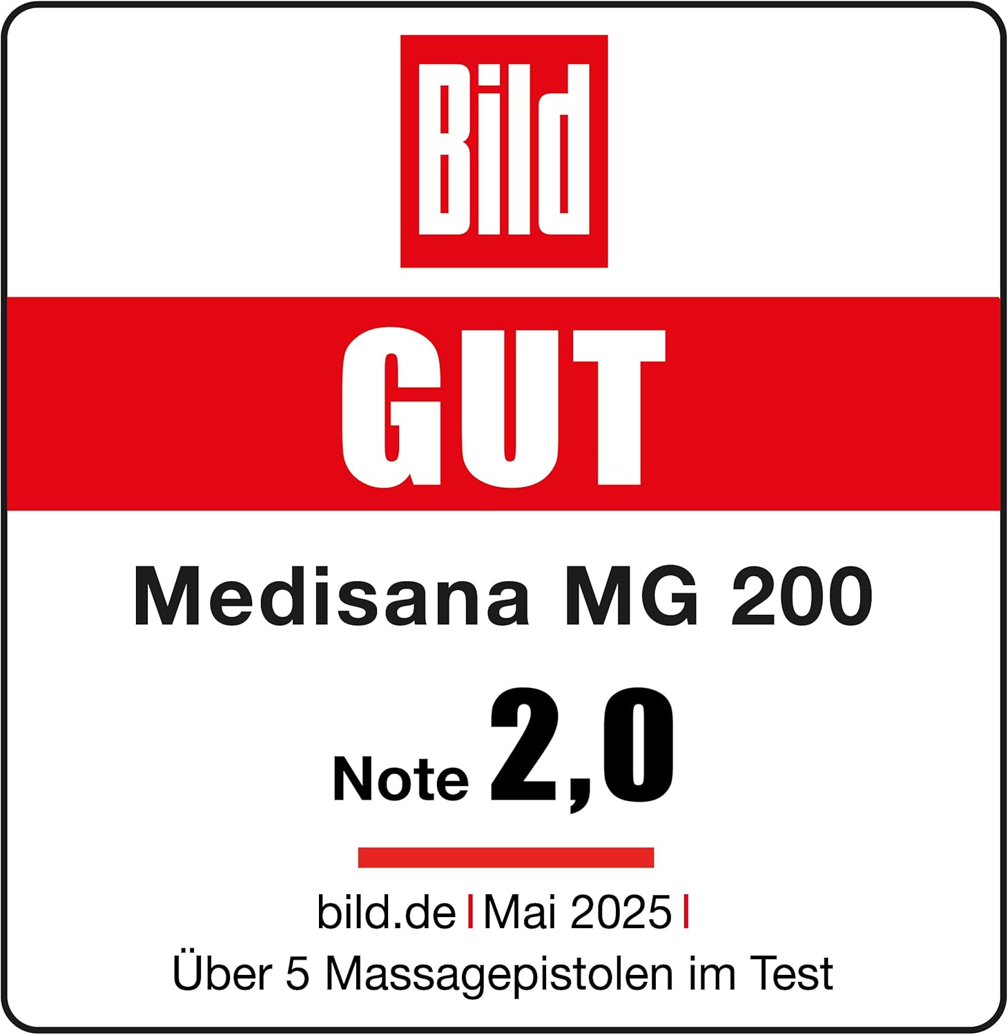 medisana MG 200 Massagepistole, Massagepistole mit 4 Aufsätzen, Massagegerät mit Smart-Modus und 5 Intensitätsstufen für Entspannung und Massage, lange Akkulaufzeit, mit Aufbewahrungsbox – Bild 7