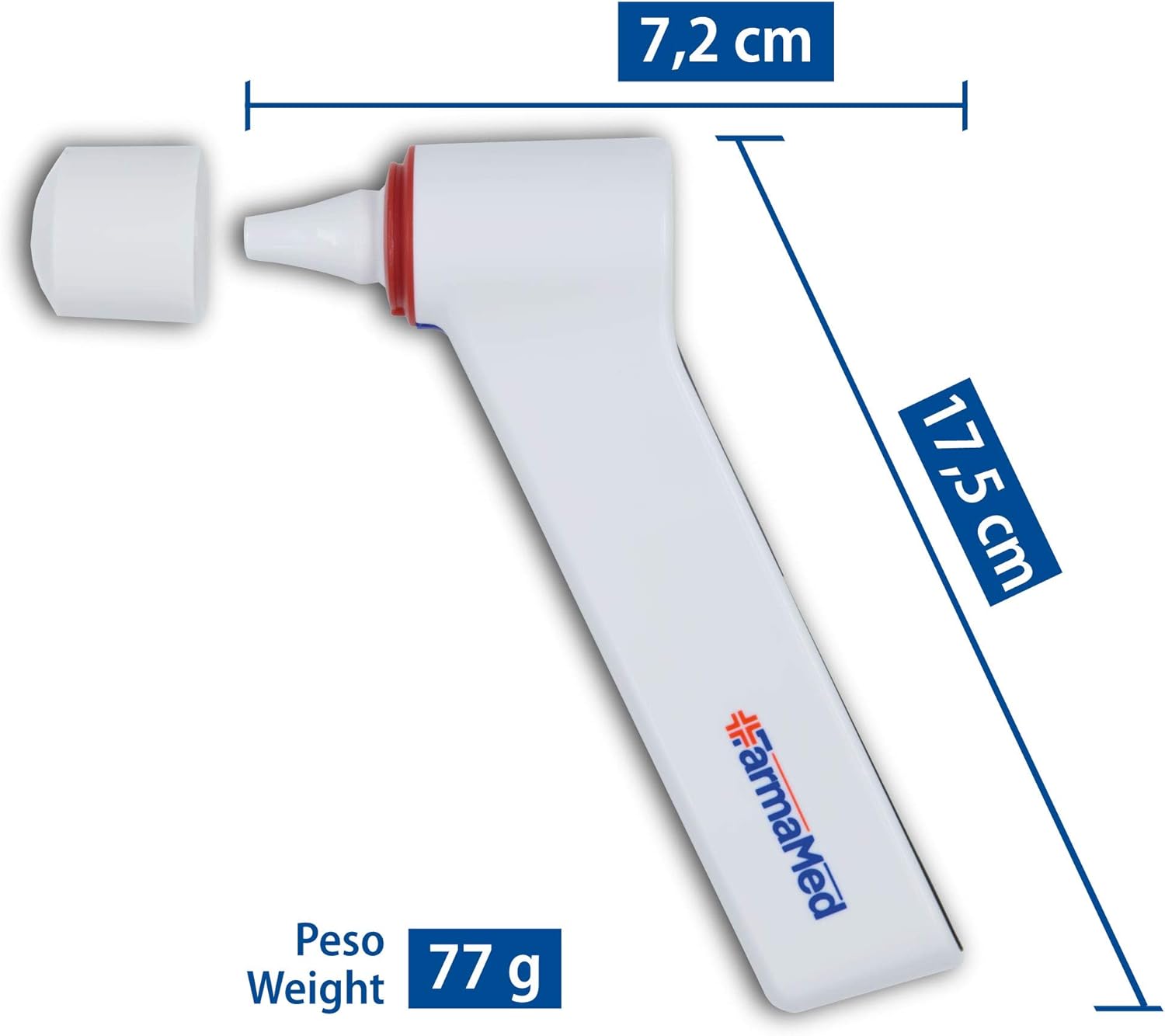 FARMAMED Fieberthermometer, berührungsloses digitales Stirn- und Ohrthermometer, Infrarot-Thermometer 4 in 1 für Babys, Kinder und Erwachsene – Bild 2