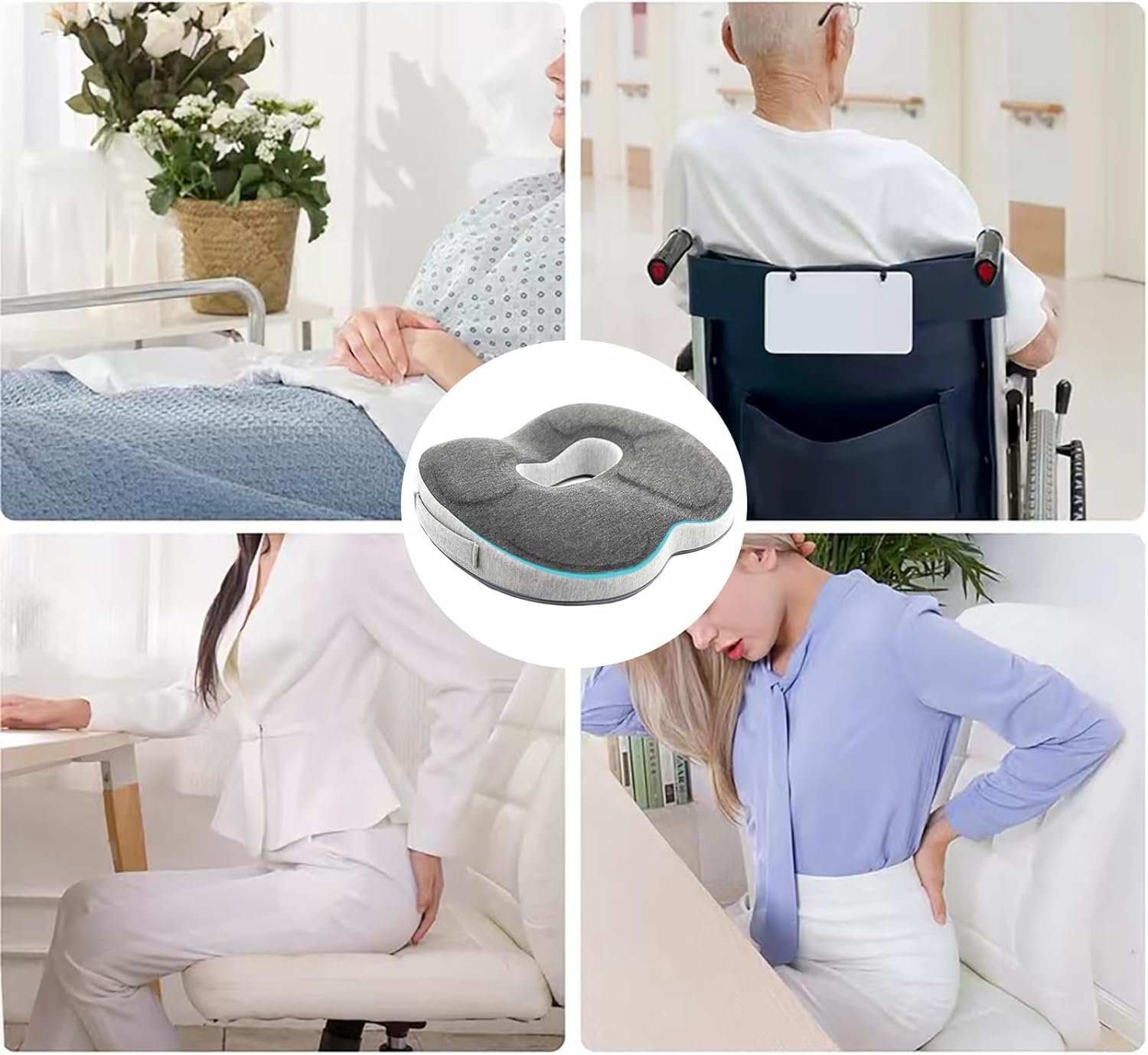Anti-Dekubitus-Stuhlkissen – orthopädisches Donut-Kissen zur wirksamen Linderung von Hämorrhoiden, Prostata, Ischias und Rückenschmerzen, ideal für Büro, Auto und Rollstuhl – Bild 7