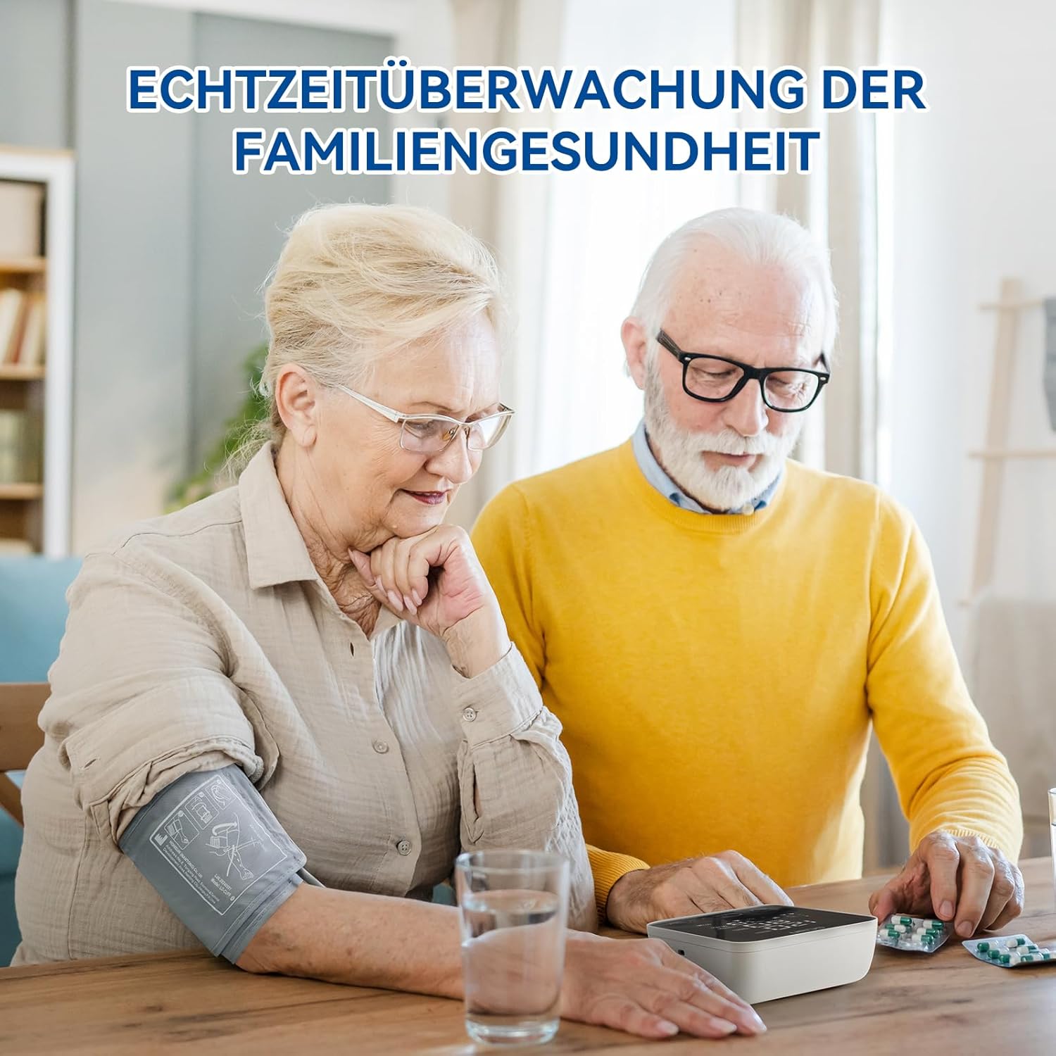 Automatisches Oberarm-Blutdruckmessgerät von Scian mit Manschettensitzkontrolle, klinisch validiert, für einen Oberarmumfang von 22–42 cm – Bild 6