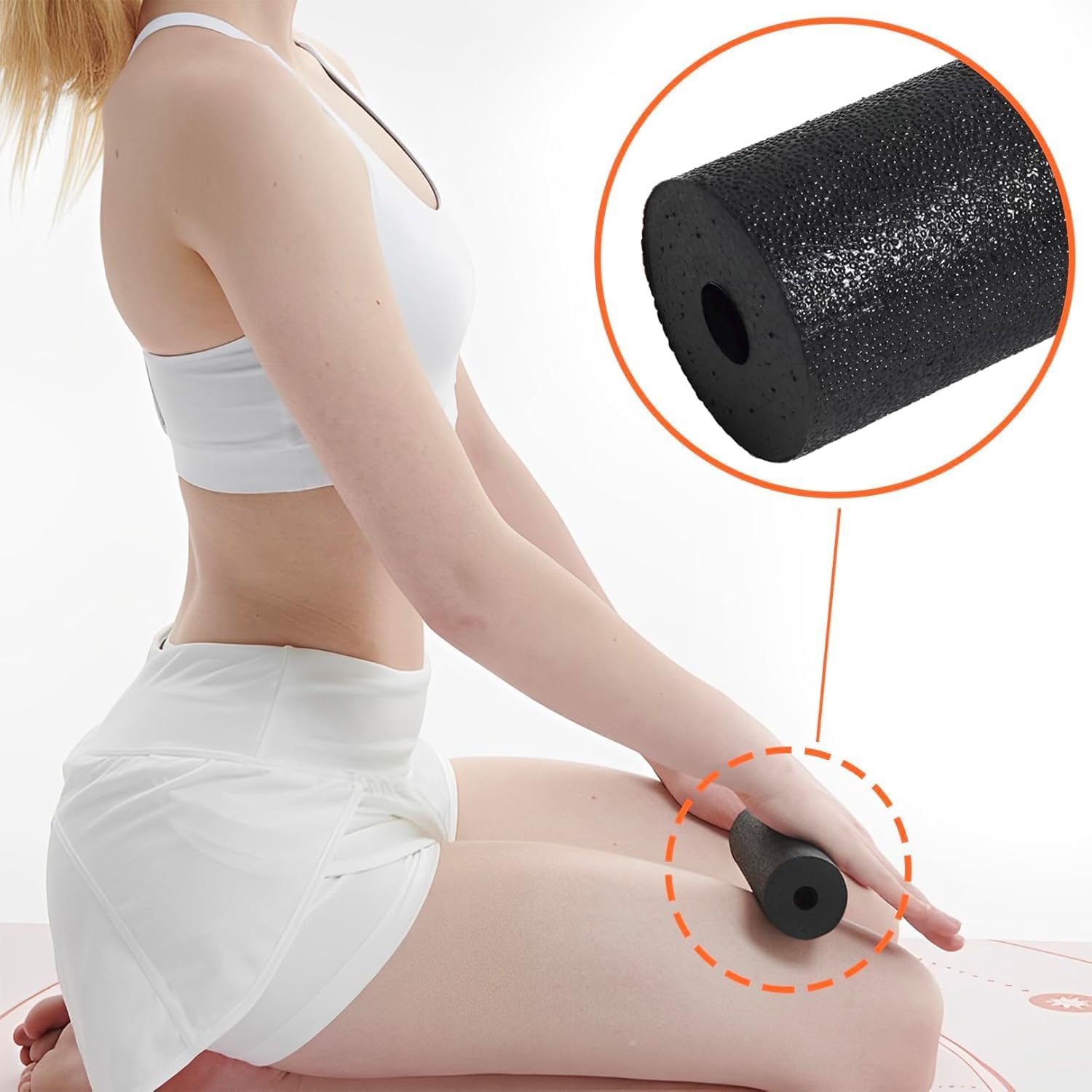 Faszienrolle klein – Mini Faszienrolle für Füße & Selbstmassage – Effektive Fitnessrolle für Einsteiger & Leistungssportler (Schwarz) – Bild 3