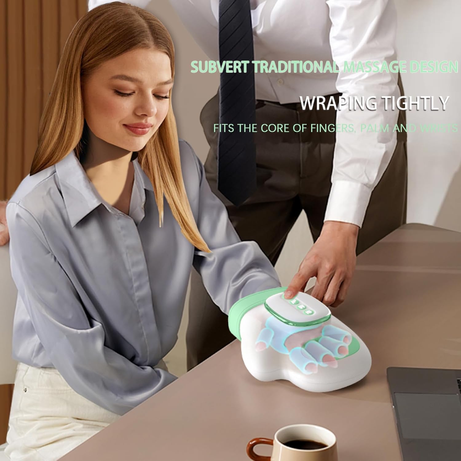 Handmassagegerät mit Wärmefunktion, elektrisches Handmassagegerät, Massagegerät zur Schmerzlinderung für Finger, Handmassagegerät zum Entspannen von Händen und Handgelenken, Geschenke für Männer und Frauen – Bild 7