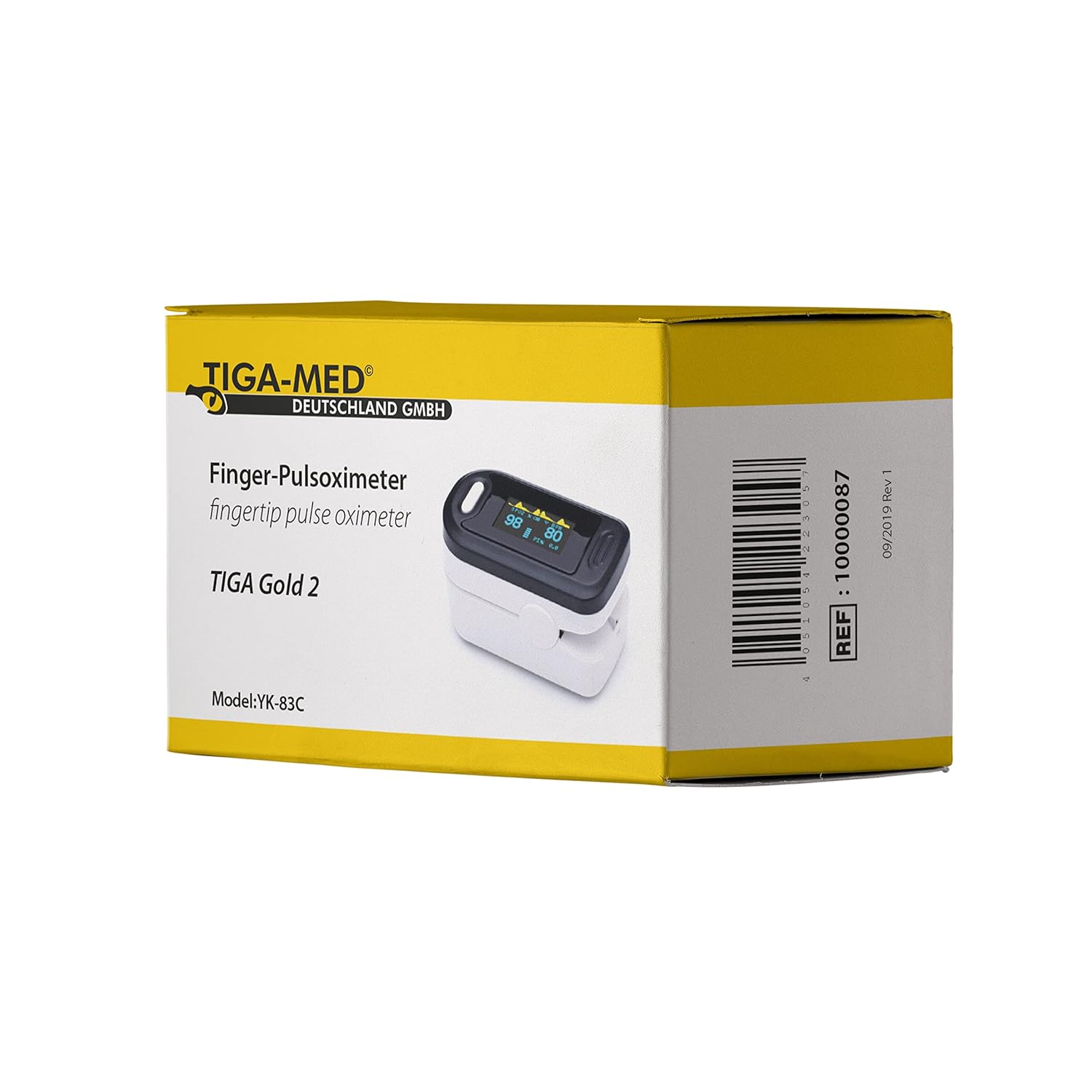 Pulsoximeter Fingerpulsoximeter TIGA-MED Gold 2 Premium mit OLED-Display, Batterien und deutscher Anleitung + Garantie plus zertifiziertes Qualitäts-Fingerspitzen-Pulsoximeter – Bild 3