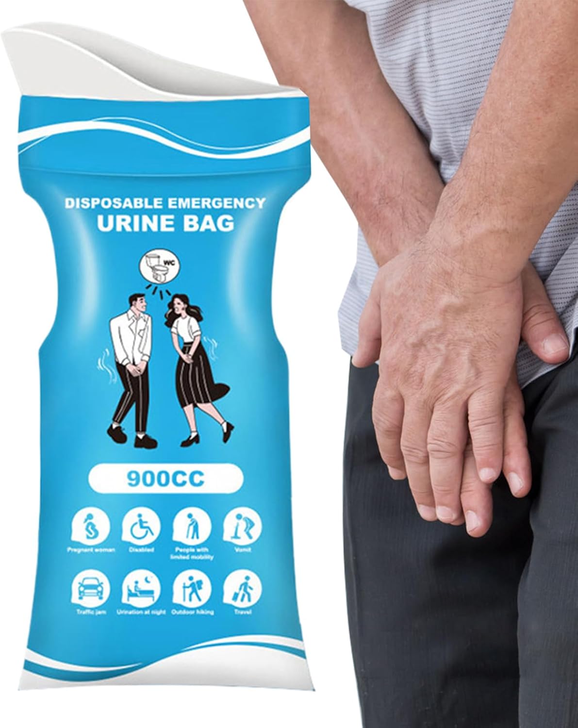 Reisetaschen, tragbarer Hygienebehälter für Frauen, 900 ml, auslaufsichere Hygieneprodukte für Erwachsene, Kinder, schwangere Patienten, Fahrer, Reisen