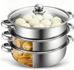 Dampfgarer Topf 28cm – 3-stufiger...