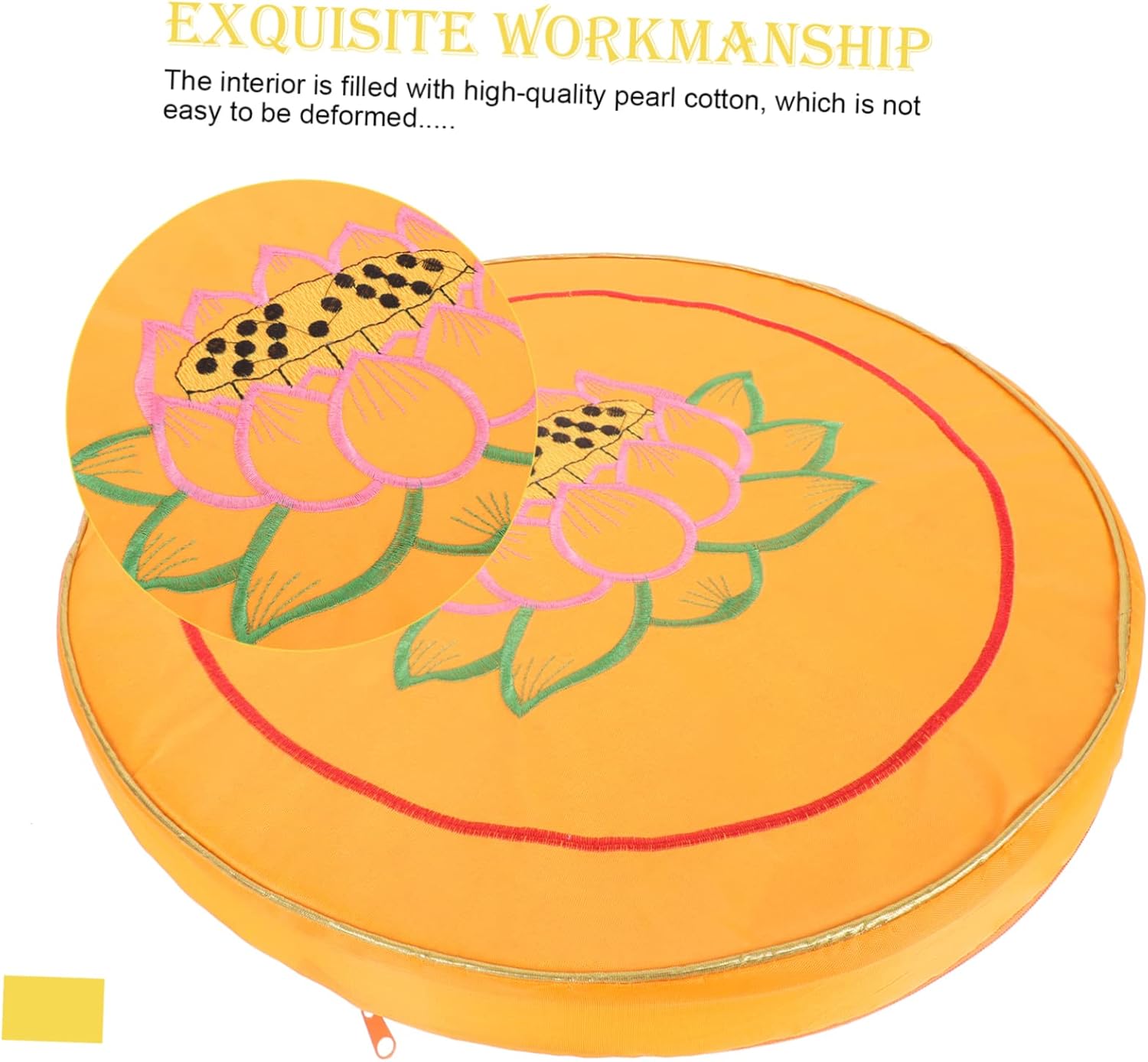 CHILDWEET Kissen Gebetsmatte Stickmuster Sitzkissen für Yoga Meditation Pad – Bild 8