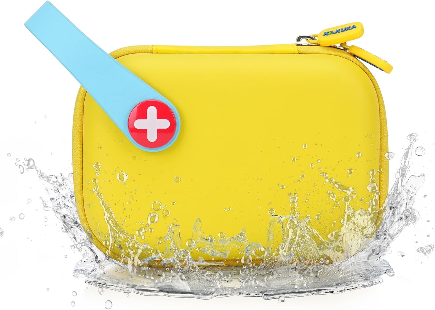 Erste-Hilfe-Set für Kinder, wasserdicht, 113 Teile, kompaktes und niedliches Erste-Hilfe-Set für Zuhause, Auto, Reisen, Wandern und Sport – Gelb