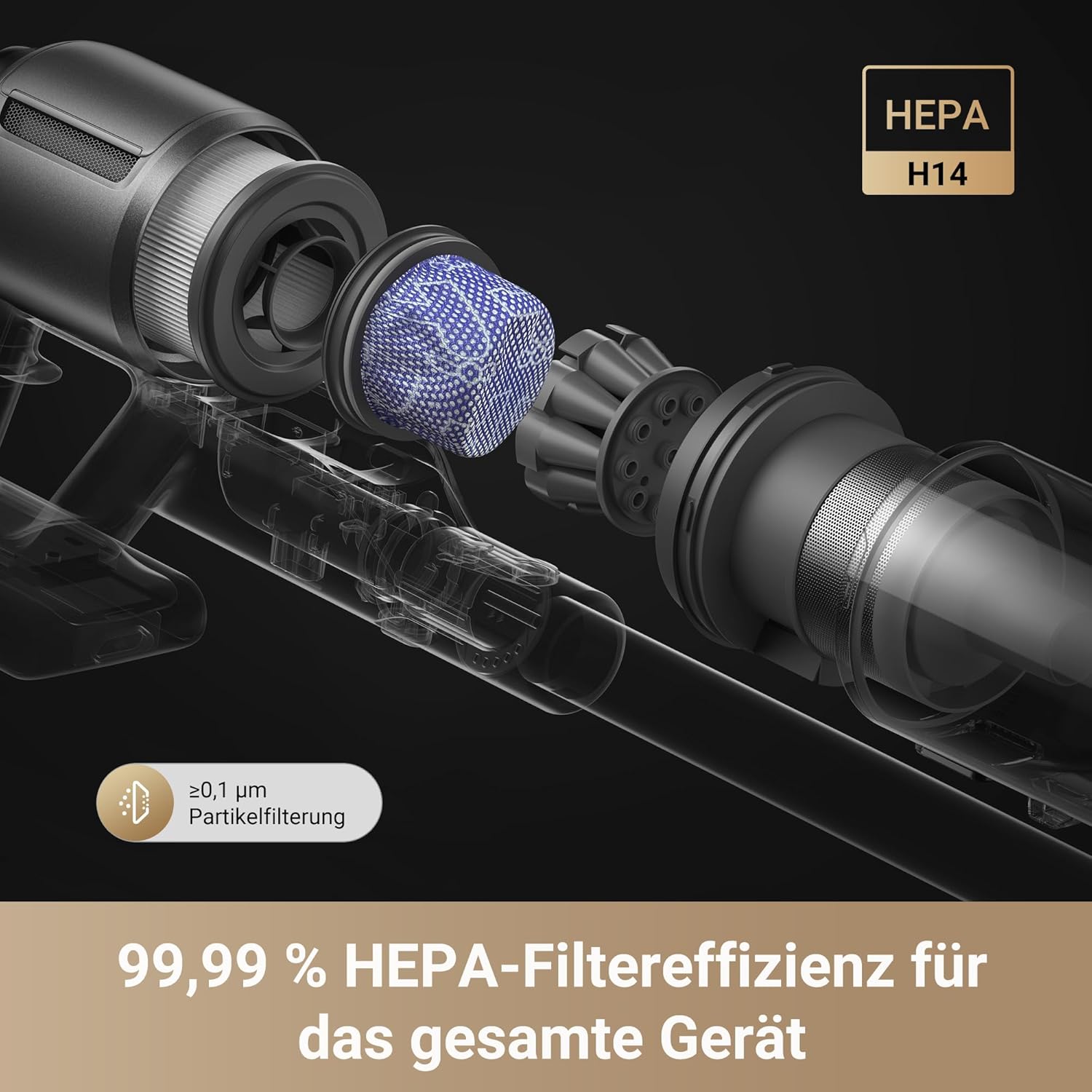 dreame Z30 Akku-Bodenstaubsauger, 28.000 PA/310 AW Saugleistung, 90 Min. maximale Reinigungszeit, Stauberkennungstechnologie, Tierhaarentfernungswerkzeug, Saugleistung für mehrere Oberflächen, Schmutzerkennung – Bild 3