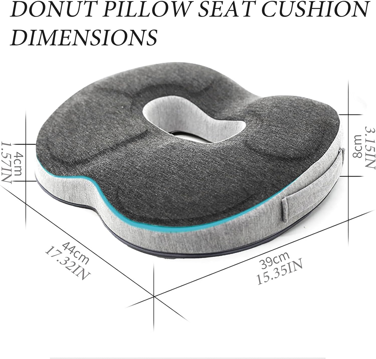 Anti-Dekubitus-Stuhlkissen – orthopädisches Donut-Kissen zur wirksamen Linderung von Hämorrhoiden, Prostata, Ischias und Rückenschmerzen, ideal für Büro, Auto und Rollstuhl – Bild 2