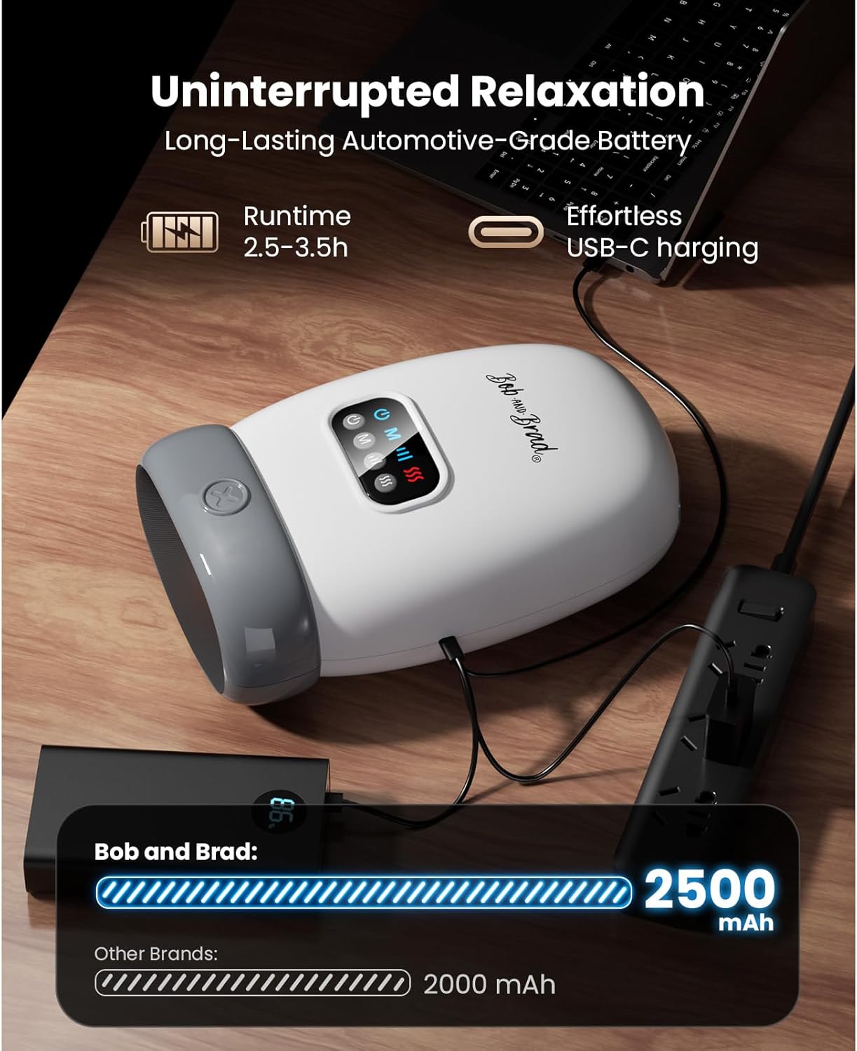 BOB AND BRAD H60 Handmassagegerät mit Wärme und Kompression, elektrische Handmassage bei Arthritis und Karpaltunnelsyndrom, Massagegerät zur Schmerzlinderung für Handgelenk und Finger, Geschenke für Männer und Frauen – Bild 8