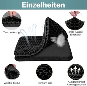 HSSGGV Waben-Gel-Sitzkissen, rutsch...