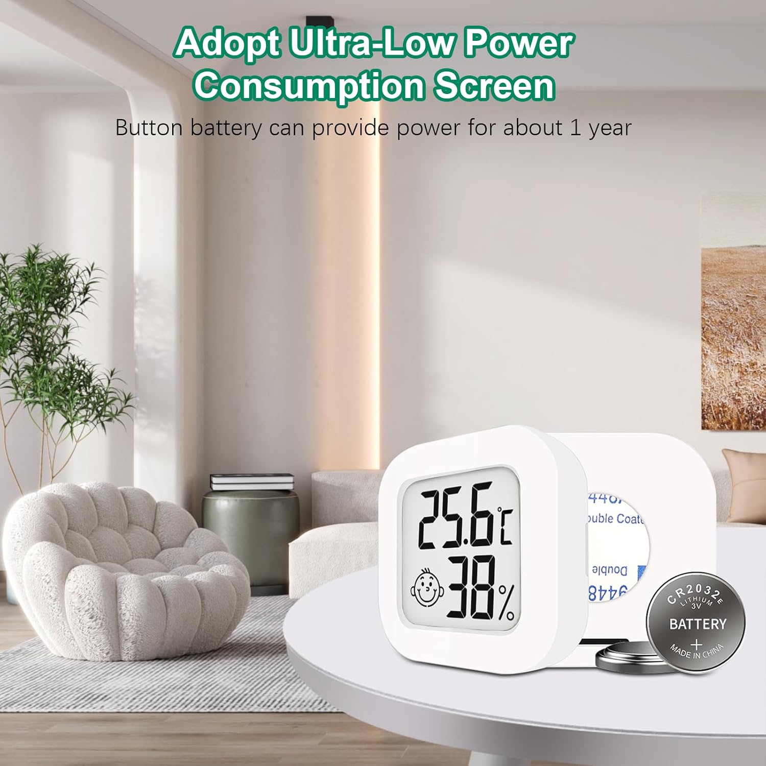 Thermometer-Hygrometer für den Innenbereich, hochpräzises Luftfeuchtigkeitsmessgerät, Thermometer für den Innenbereich -10 °C ~ 70 °C, für Babyzimmer, Wohnzimmer, Büro, Gewächshaus (6) – Bild 4
