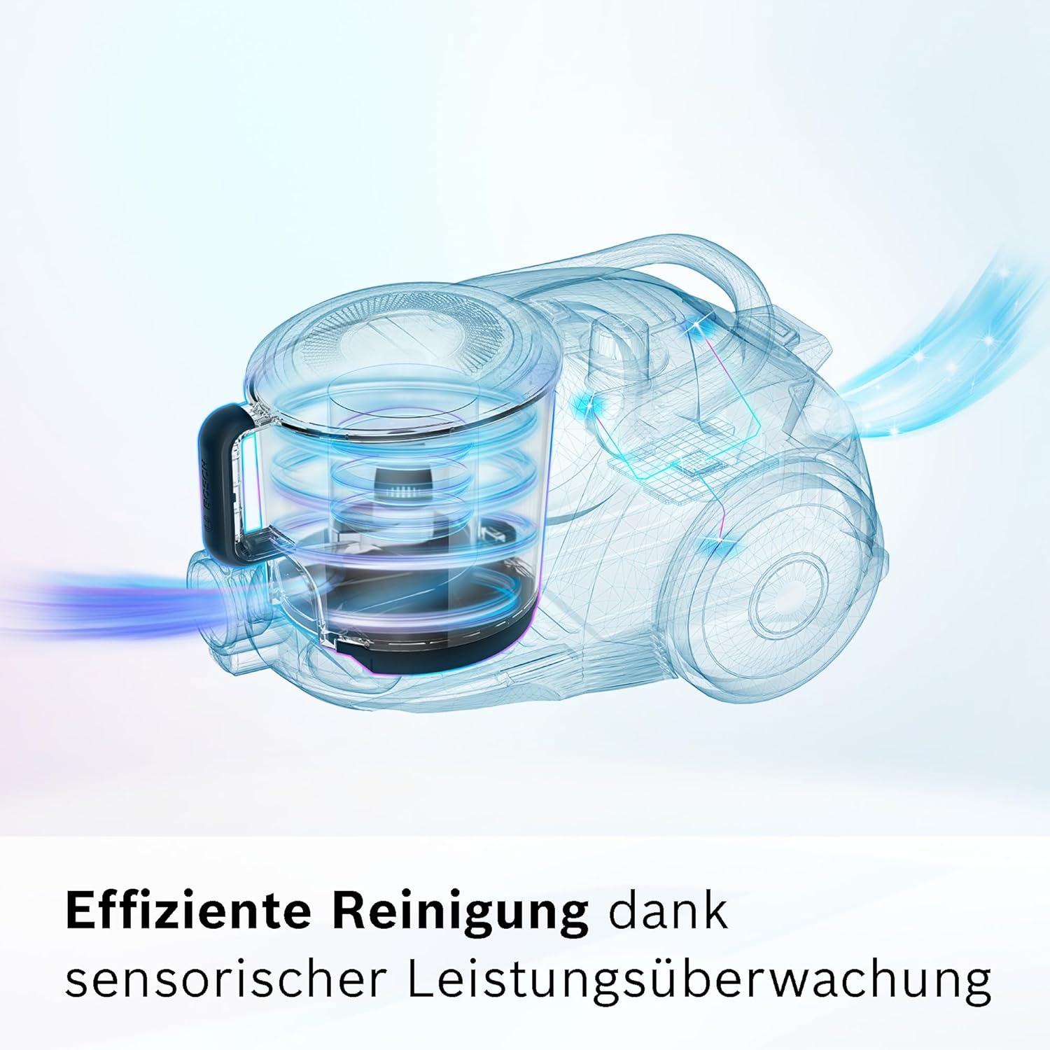 Bosch Bagless Series 6 BGC41XALL Staubsauger, Bodenstaubsauger, Testsieger, ideal für Allergiker, Hygienefilter, Hartbodendüse, XXL-Polsterdüse, hohe Saugleistung, leise, 700 W, weiß – Bild 5
