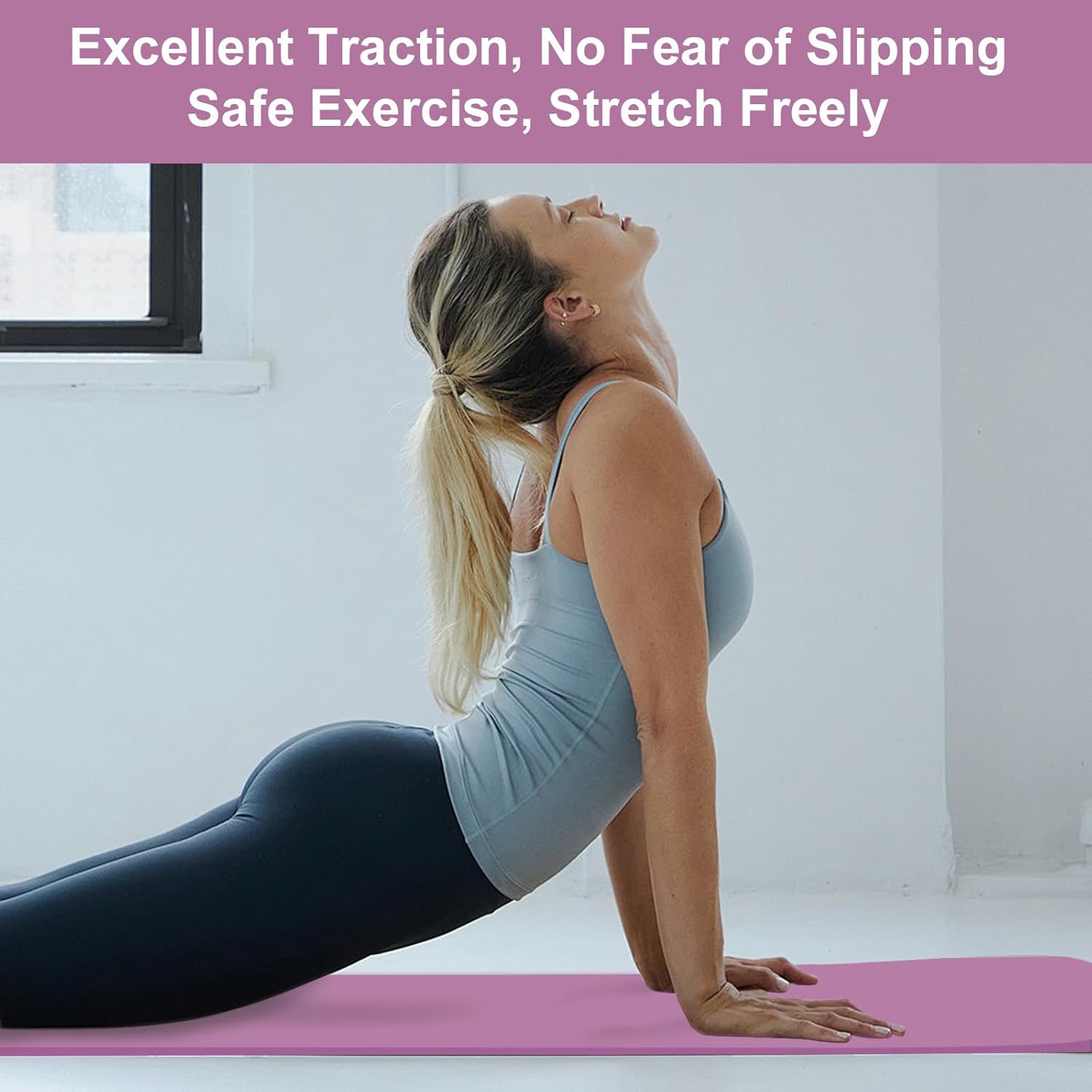 Faltbare Yogamatte, TPE-Übungs-Pilatesmatte, Yogamatte, Fitnessmatte, 183 x 61 cm, 5 mm dick, Sportmatte für Pilates, Gymnastik, Reisen und Sport – Bild 5