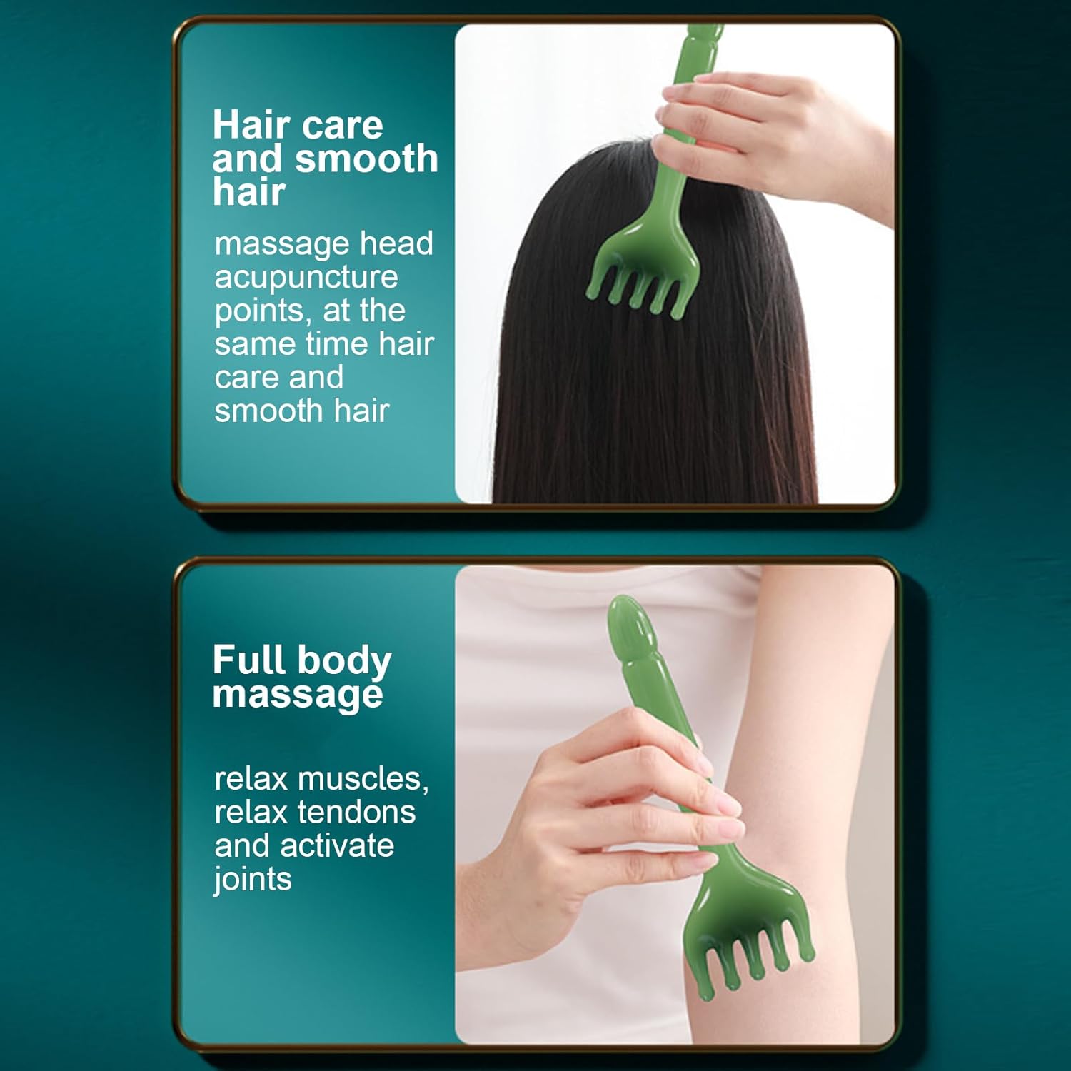 Kopfmassagegerät – Ergonomischer Kopfhaarentspanner, tragbares, sanftes Kammmassagegerät mit fünf Klauen | Körpertherapie-Zubehör für Stressinstrument – Bild 6