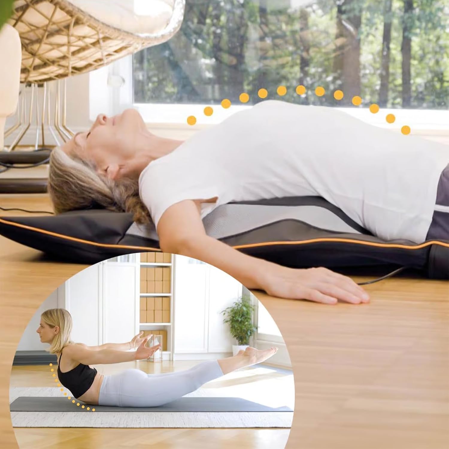 Belena Air Stretch, elektronische Stretch- und Massagematte, Ganzkörper-Massagematte mit Wärmefunktion, Massage, Yoga-inspiriertes Dehnen für Schultern, Rücken und Nacken – Bild 7