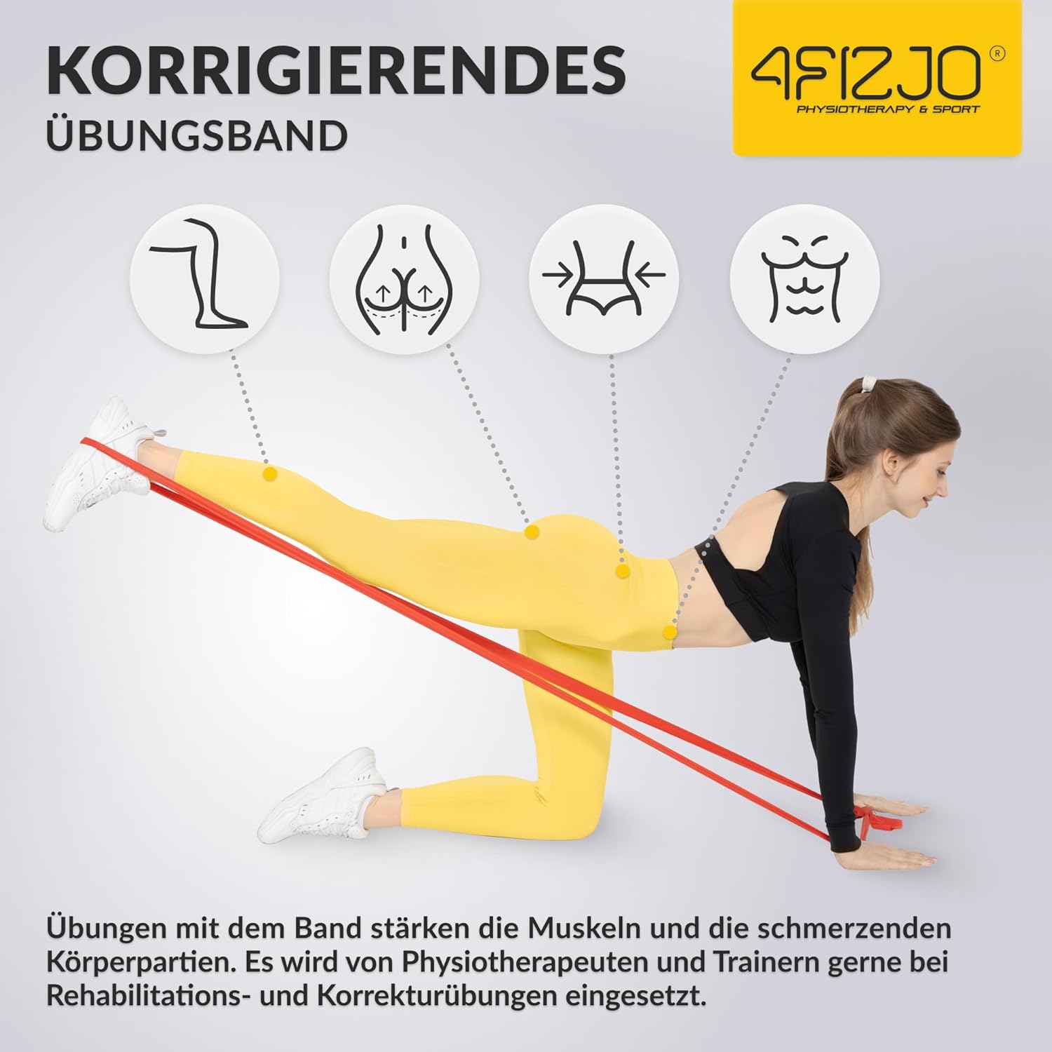 4FIZJO Latex Fitnessband 2M Widerstandsbänder Krafttraining Calisthenics-Ausrüstung Trainingsband für Yoga Gymnastikband Rehabilitationsband – Bild 4