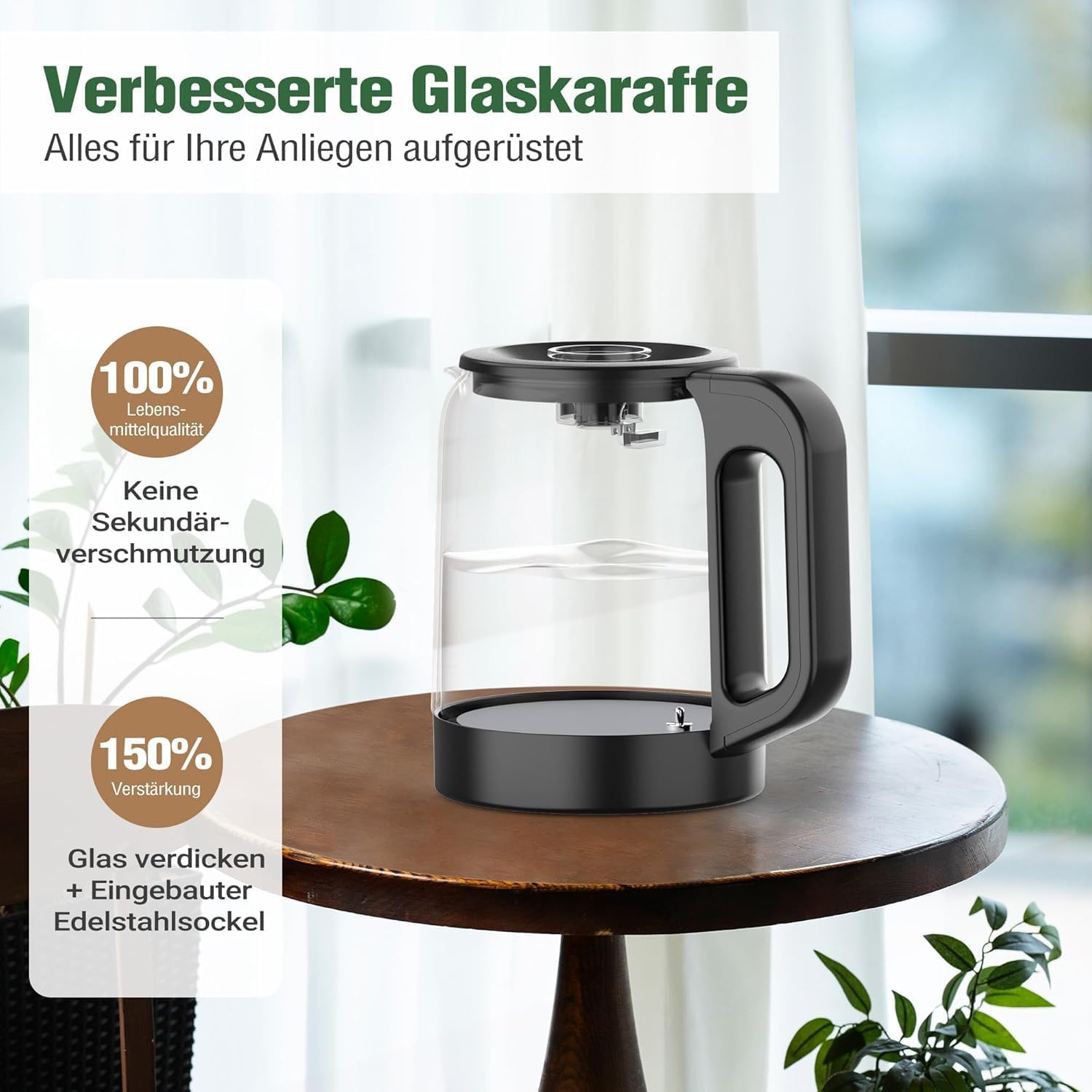 Ecoviva WP-RO-200G Tischosmoseanlage, Trinkwasser-Umkehrosmoseanlage mit 5-stufiger Filterung, Echtzeit-TDS-Monitor, 3:1 Reinheit zum Abfluss, mobiler Umkehrosmose-Wasserfilter, keine Installation – Bild 5