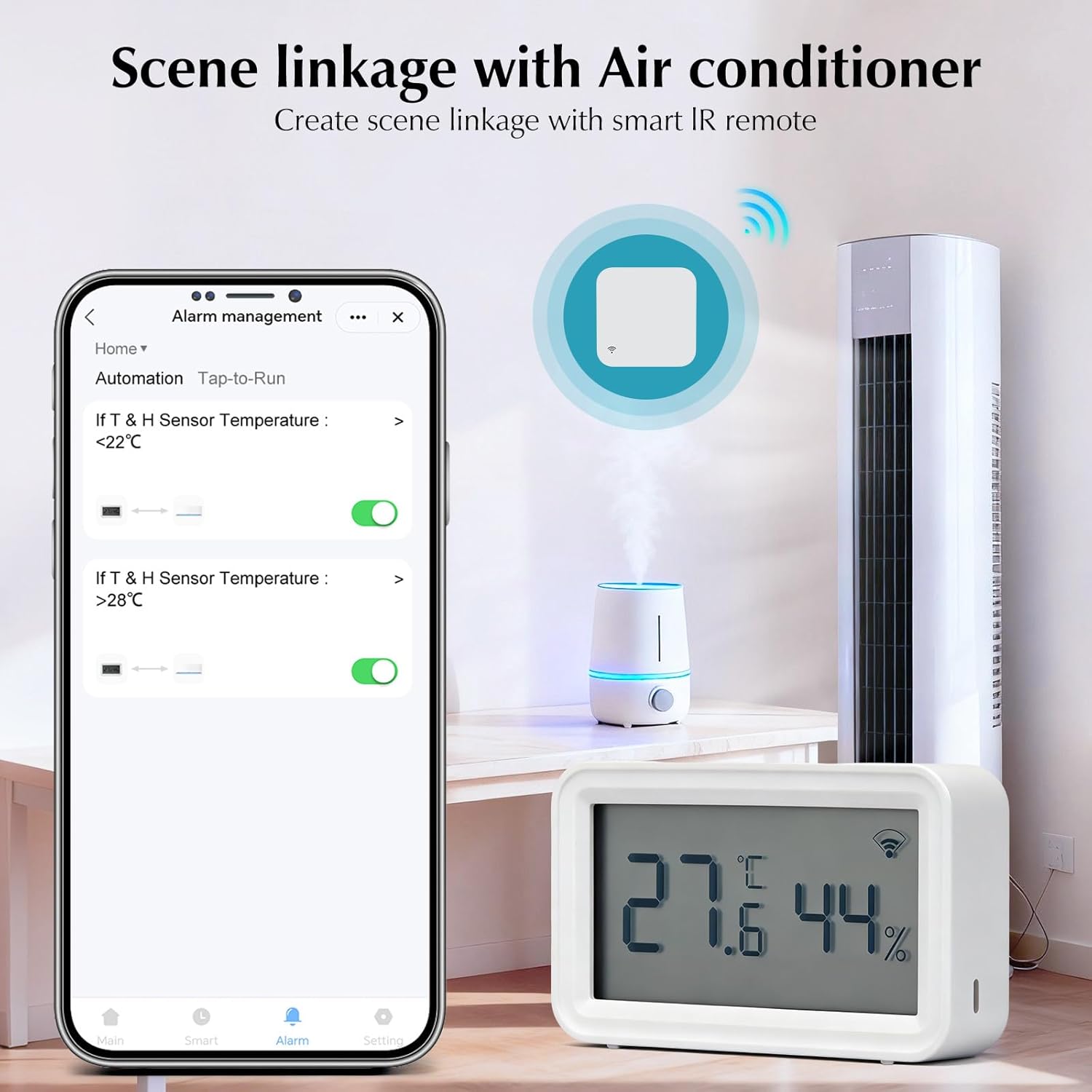 Tuya Innenthermometer-Hygrometer, WiFi-Temperatursensor mit Smart App, LCD-Bildschirm, digitales Thermo-Hygrometer für Raumtemperatur, Keller, Babyzimmer – Bild 4