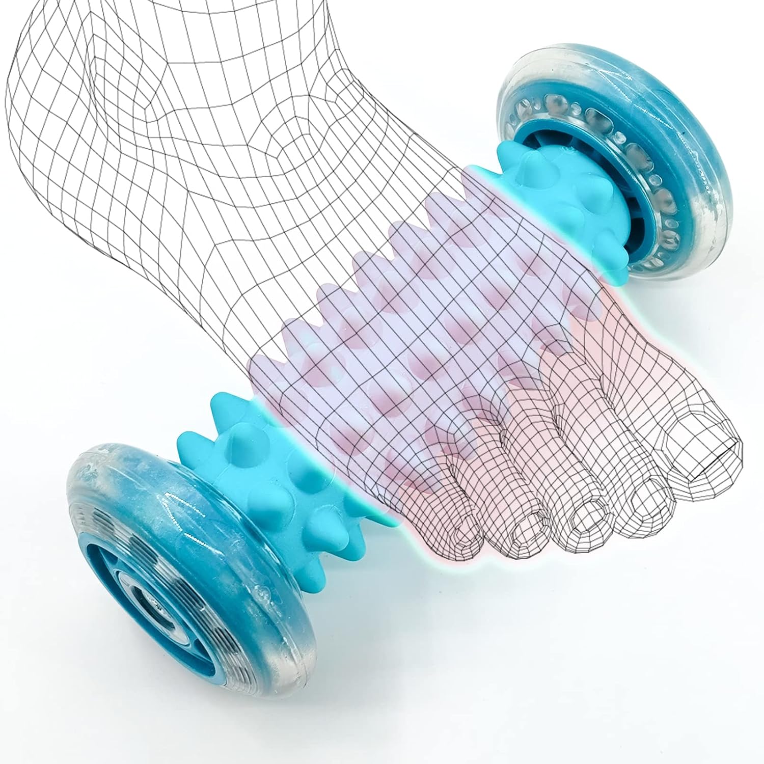Fußmassagerolle für Fußreflexzonenmassage – Faszienrolle für Fußsohle, Massagegerät gegen Schmerzen und Verspannungen – Blau