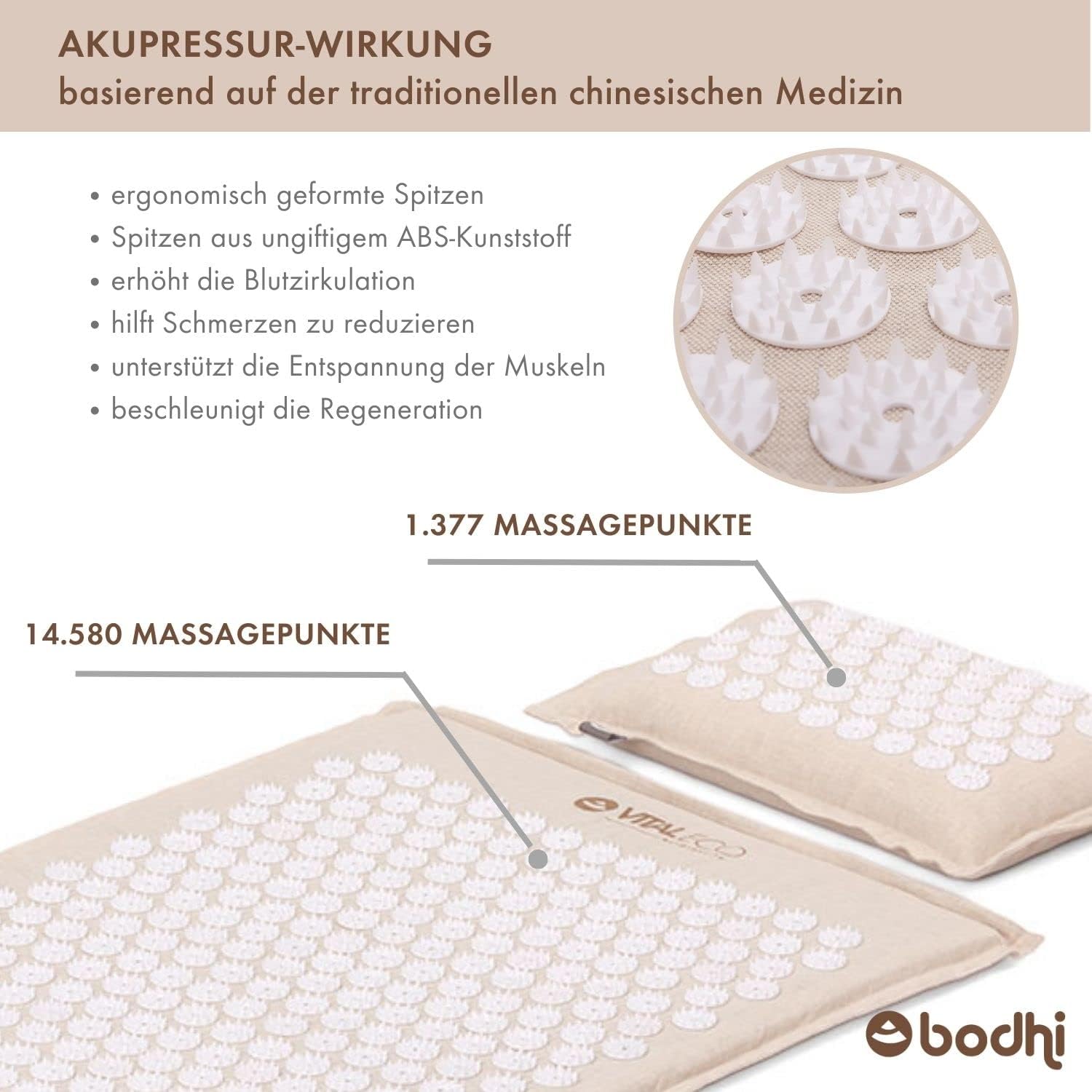 Vital Eco Akupressurmatten- und Kissenset – Bild 3