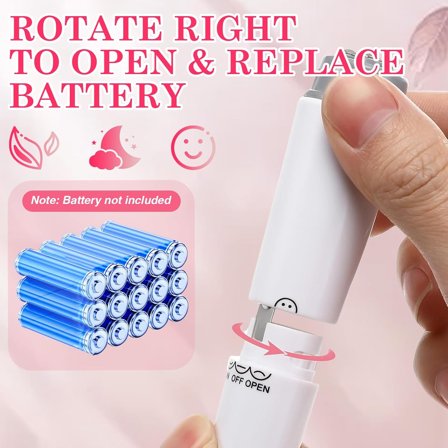 Gesichtsmassagegerät, 4 in 1 Elektrische Gesichtsmassage, Mini Akupressur Massagegerät zur Schmerzlinderung und Muskelentspannung, Tragbare Gesichtsmassage (Weiß) – Bild 5