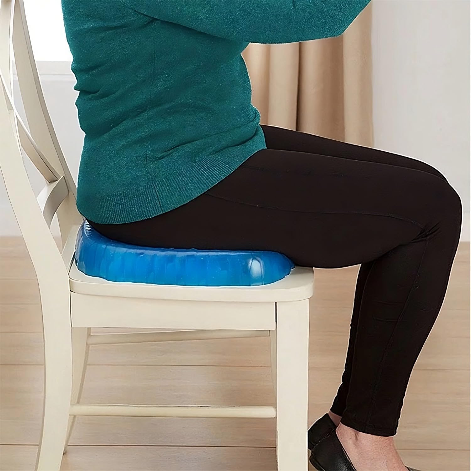 Retoo Gel-Komfort-Sitzkissen, ergonomisches Sitzkissen für Bürostuhl, Auto, mehr Sitzkomfort, Sitzpolsterung, dickes Gelkissen – Bild 8