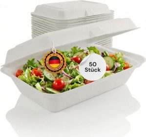 Bio-Take-Away-Box, weiß, 250 x 162...