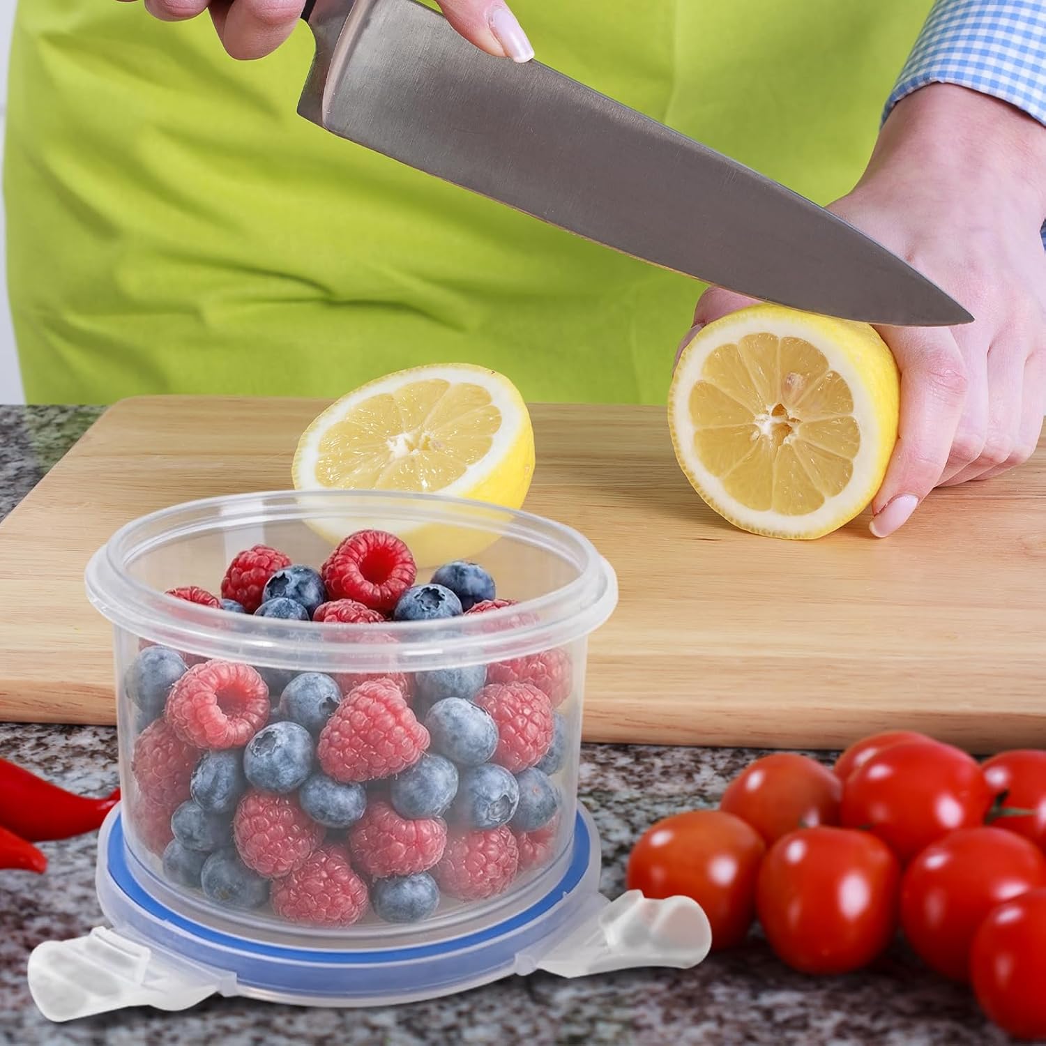 6 Stück 300ML Frischhaltedosen mit Deckel Rund Luftdicht, Plastikschüssel Auslaufsicher, Meal Prep Boxen, Dose Plastik Vorratsdosen, Behälter Gefrierboxen, Aufbewahrungsbox Küche – Bild 6