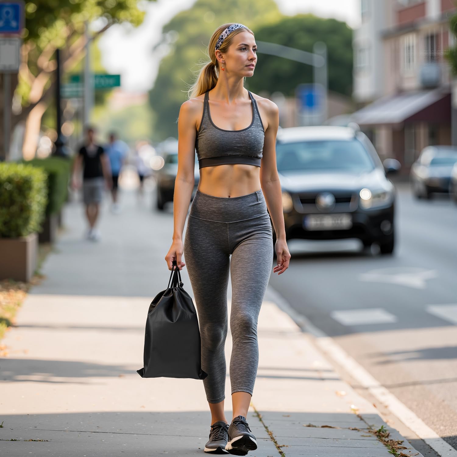 Fitnessbänder, Widerstandsbänder 6er-Set, Widerstandsbänder mit Türanker, Tragetasche. Widerstandsbänder für Pilates – Bild 8