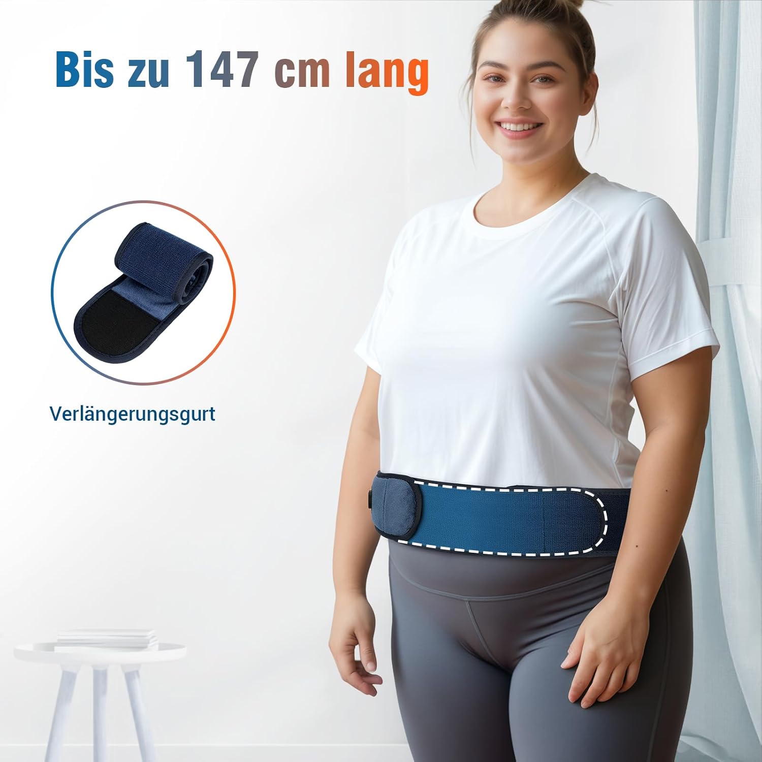 Comfytemp Wärmegürtel Vibrationsmassage für Rücken mit 25 Wh Akku, 18 x 147 cm kabelloses Heizgürtelmassagegerät, ultraweiches Heizkissen mit automatischer Abschaltung, Rückenwärmer mit USB – Bild 6