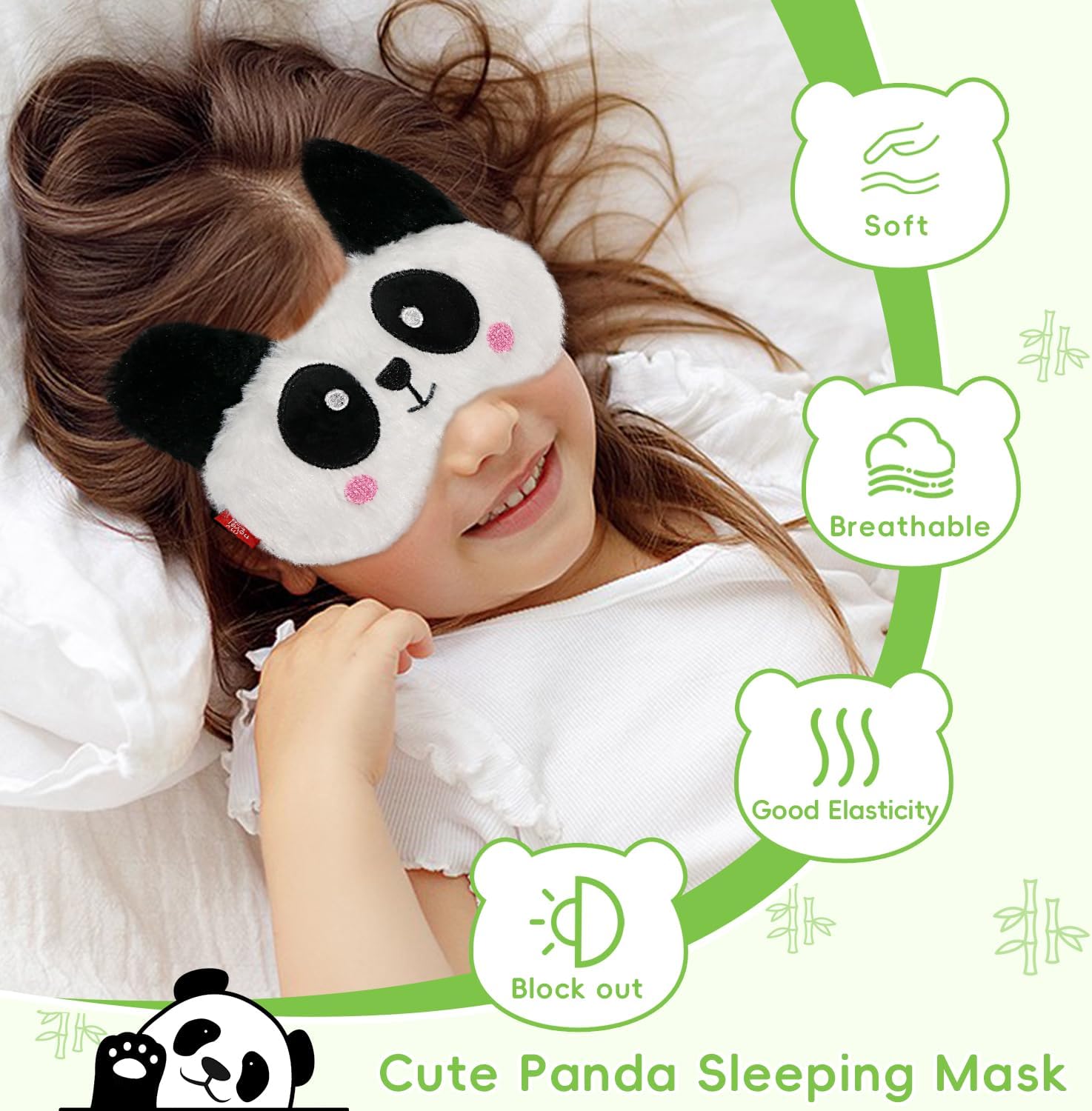 my Novel Things Augenmaske kühlend, Panda-Schlafmaske, 2 Stück, Schlafentspannung, Augenmaske mit Gel-Kühlmaske für heiße Kältetherapie, geschwollene und müde Augen, Geschenk für Frauen und Mädchen – Bild 7