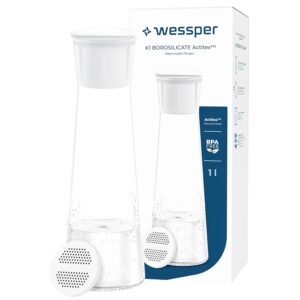 Wessper Glas-Wasserfilterkaraffe, 1...