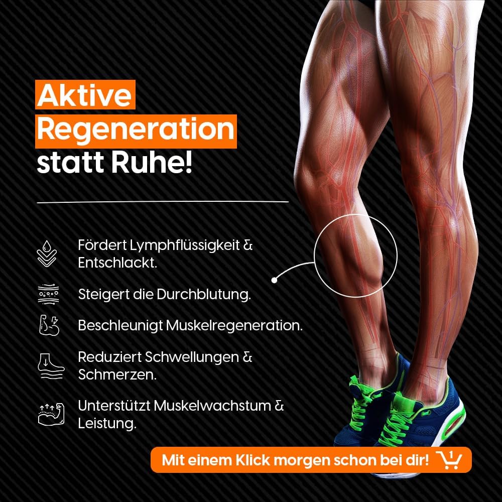 STARKBOOTS® V2 – Lymphdrainage- und Wiederherstellungssystem | Gegen schwere Beine & Schmerzen | 4h Akku kabellos | 40-200 mmHg | Erweiterbar mit starken Hüften und starken Ärmeln | Größe M – Bild 3