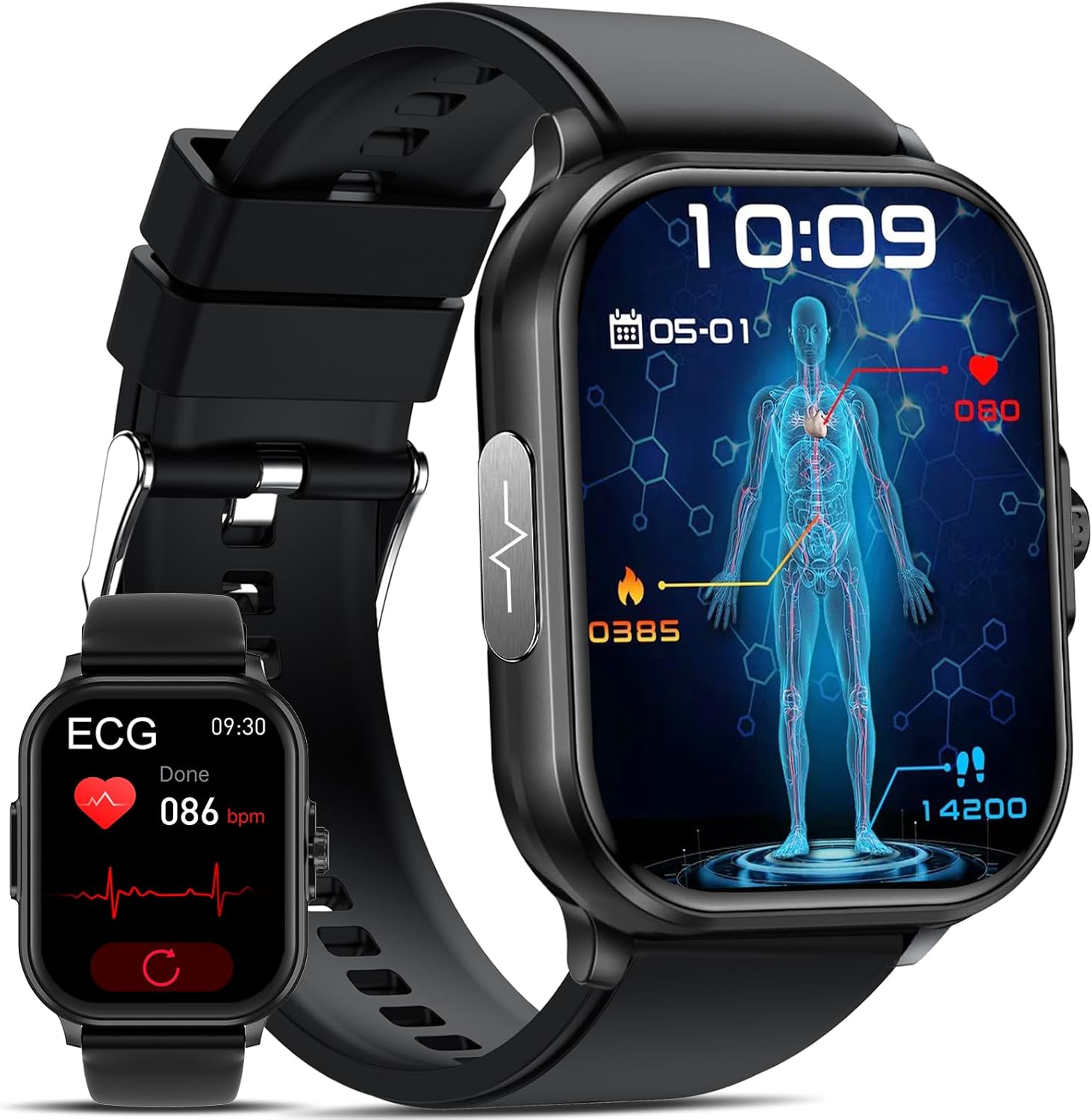YYKY Smartwatch 2.1 Wasserablauf-Smartwatch mit SOS-Funktion