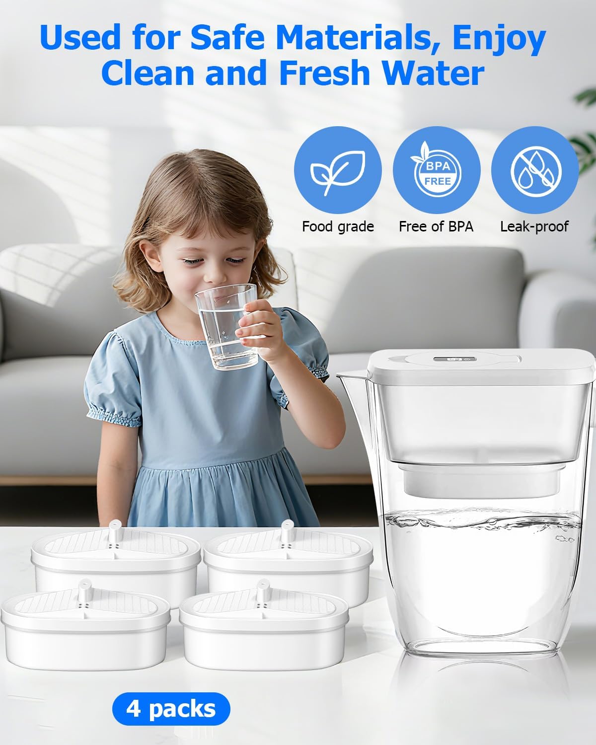 WD-PF-01A Plus Wassertropfenfilter für alle Wasserfilter für Trinkwasser, reduziert PFOA/PFOS, Restfilter Chlor und Rost, Wasserfilter drei Monate oder 200 Gallonen, reduziert – Bild 5
