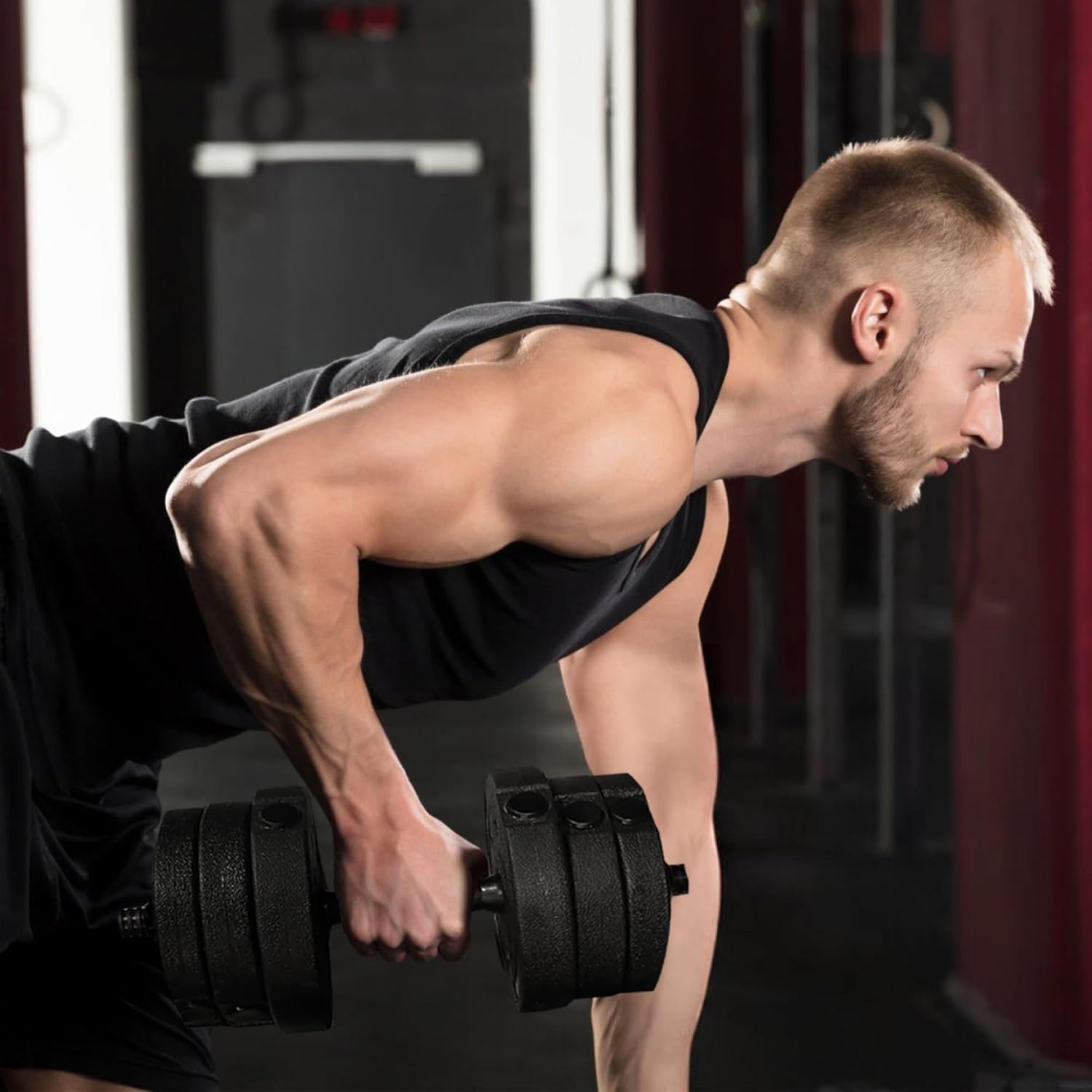 Verstellbare Hanteln – Hantelset für Krafttraining – verstellbare Hanteln – Gewichtsset – rutschfeste ergonomische Griffe – Heimtraining – Bild 3